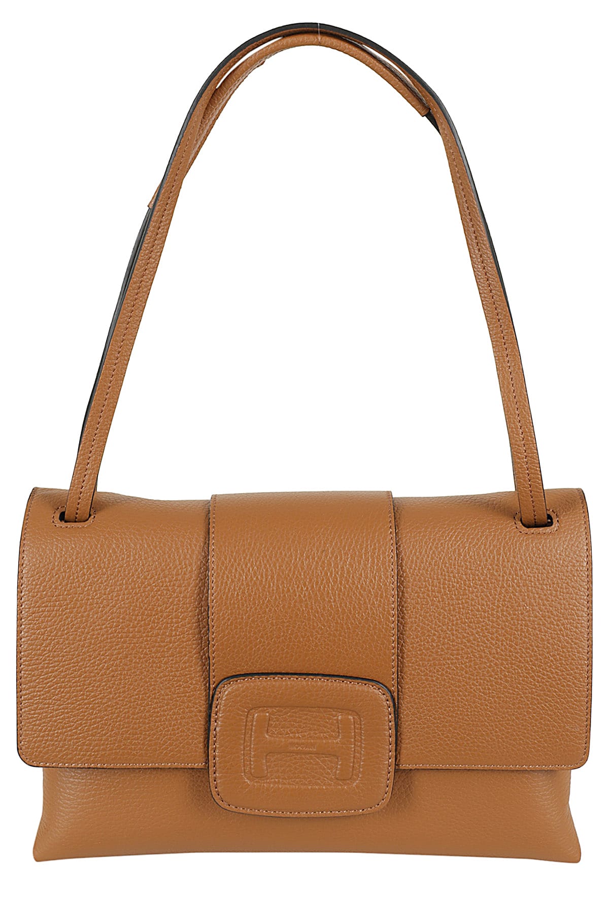 Shop Hogan H Bag Tracolla Media H Embossed In Cognac Scuro