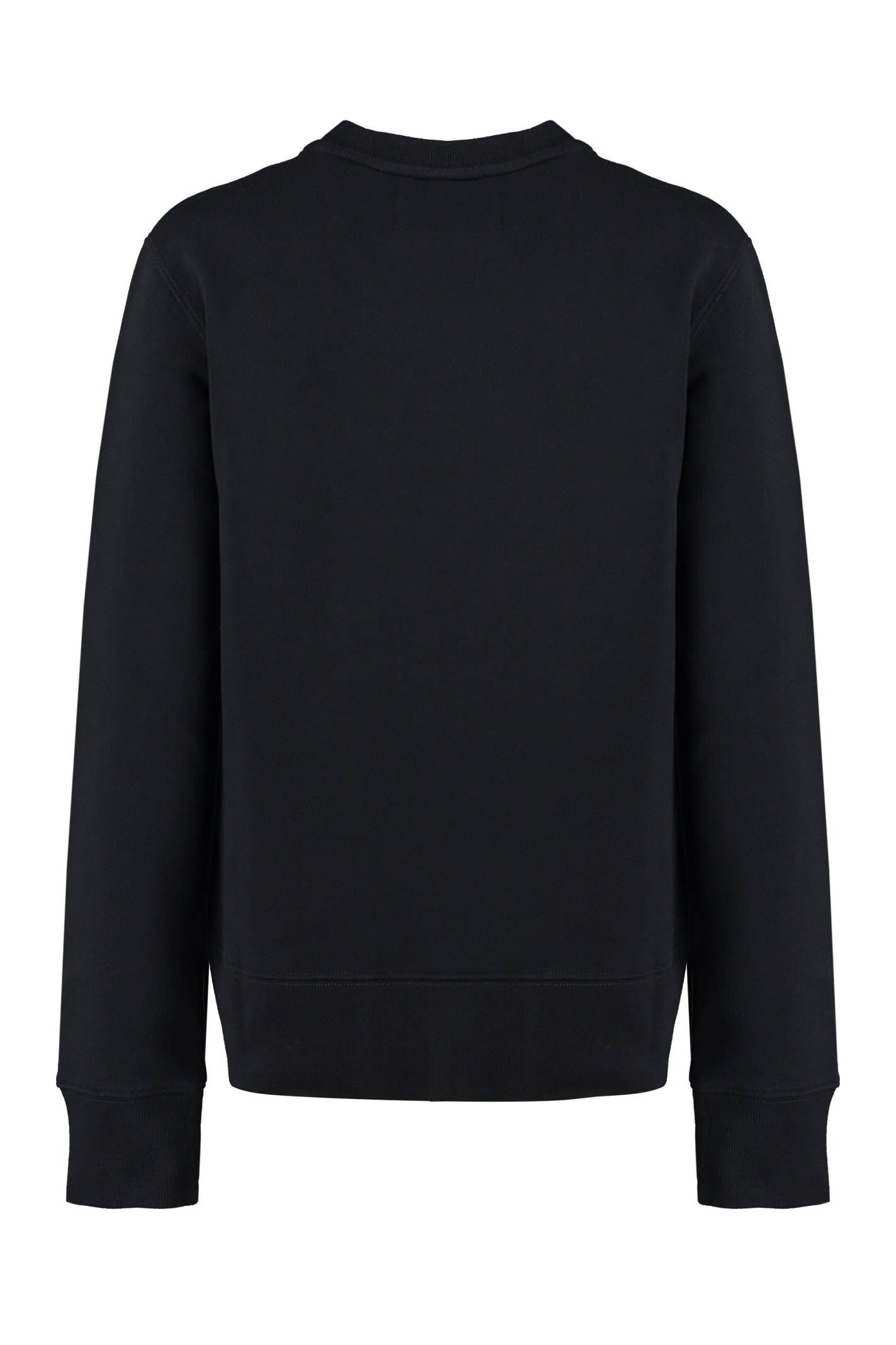 Shop Golden Goose Logo Detail Cotton Sweatshirt In Black