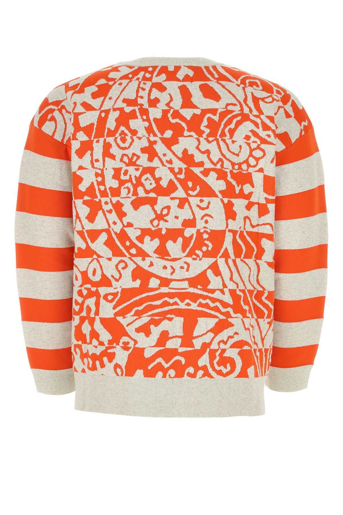 Shop Isabel Marant Embroidered Cotton Blend Oversize Sloan Sweater In Orange
