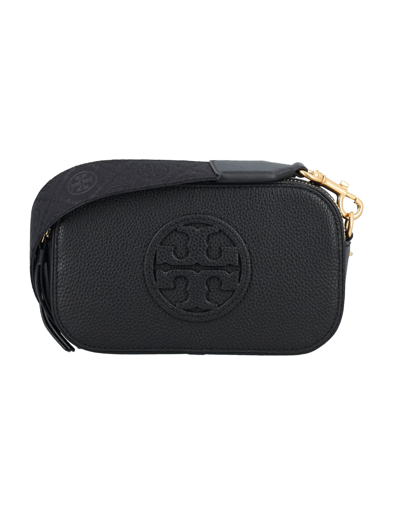 Shop Tory Burch Miller Mini Crossbody Bag In Black