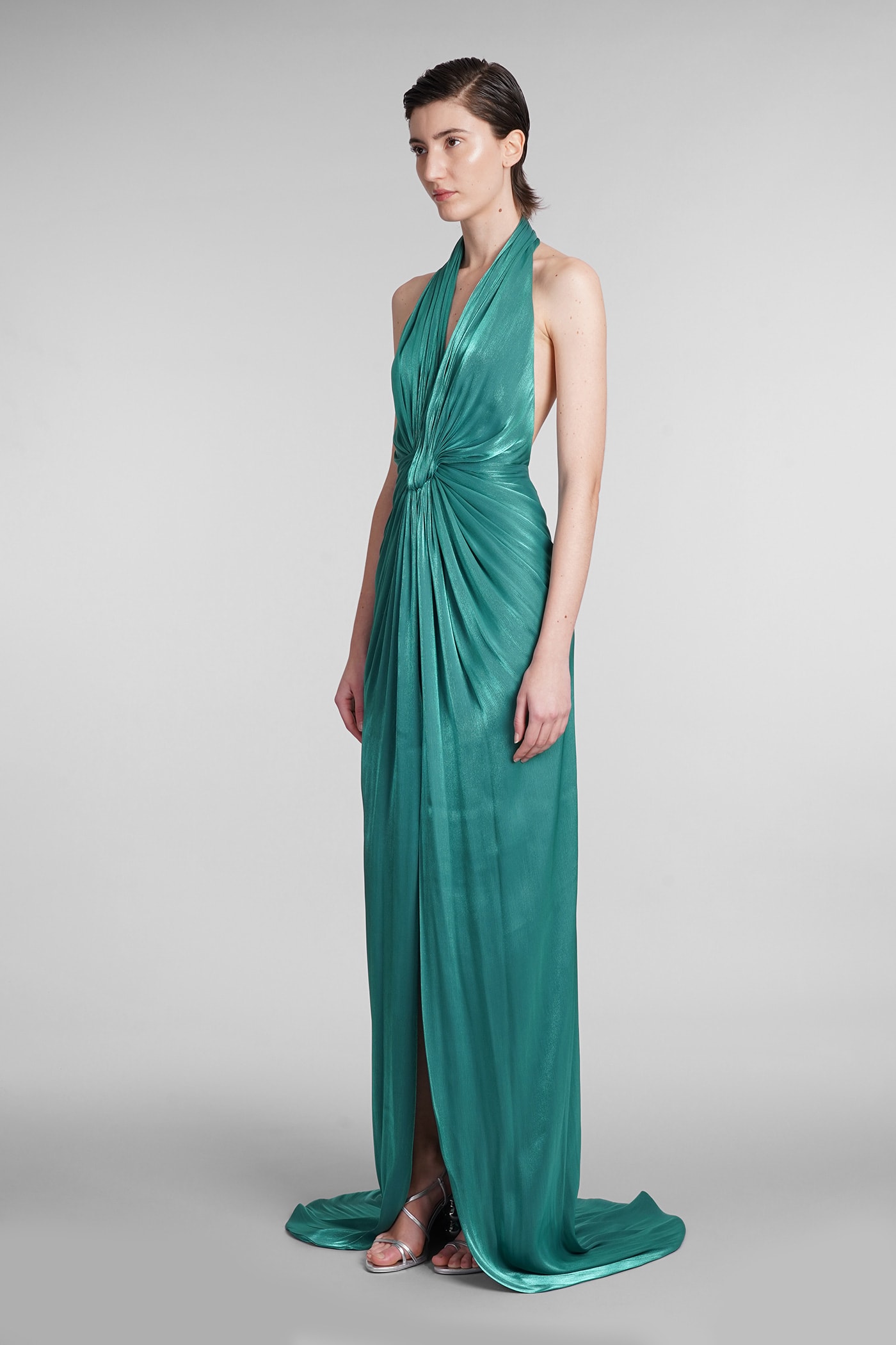 Shop Costarellos Colette Dress In Green Polyester