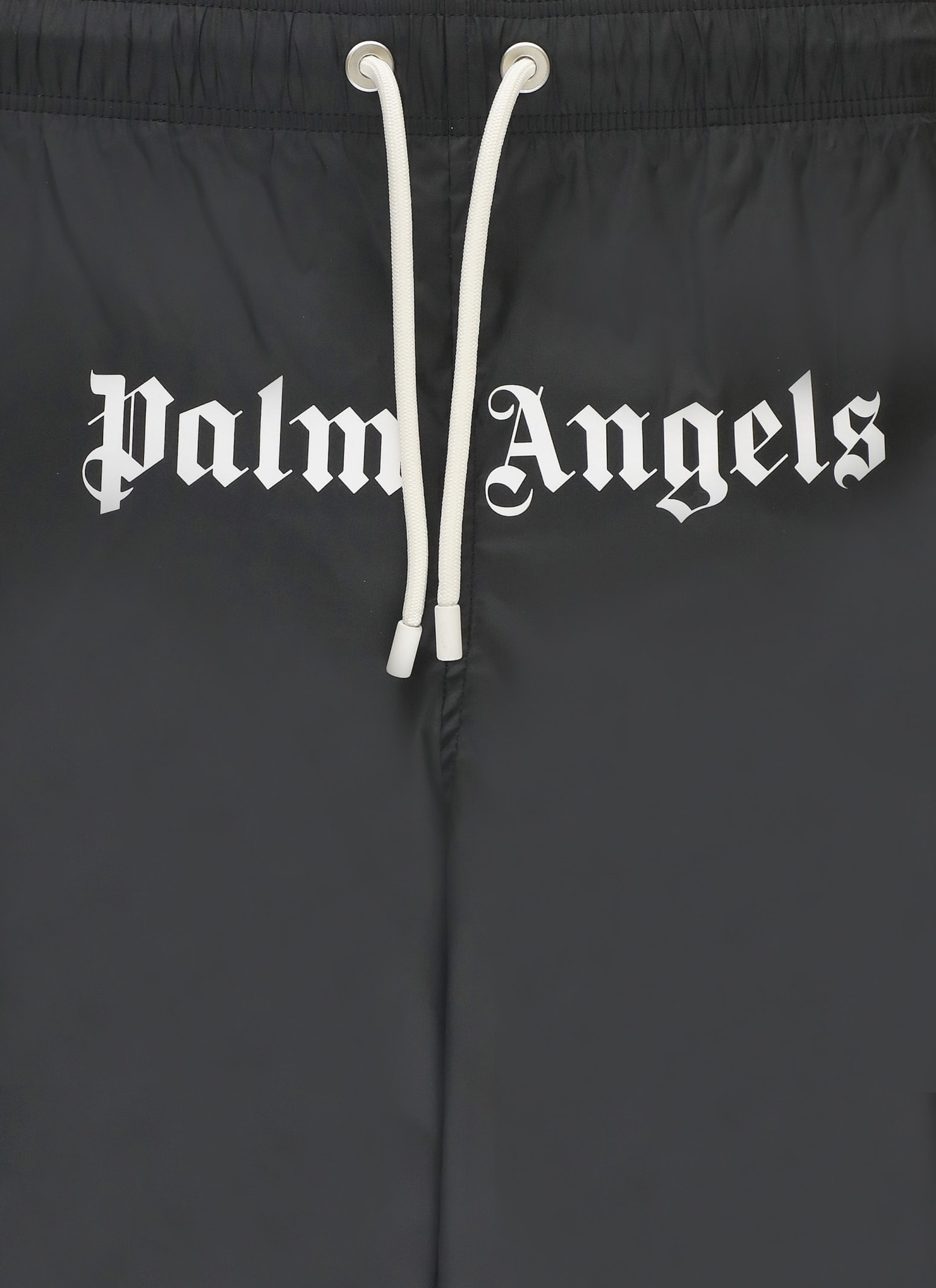 Shop Palm Angels Swim Trunks With Logo In Black