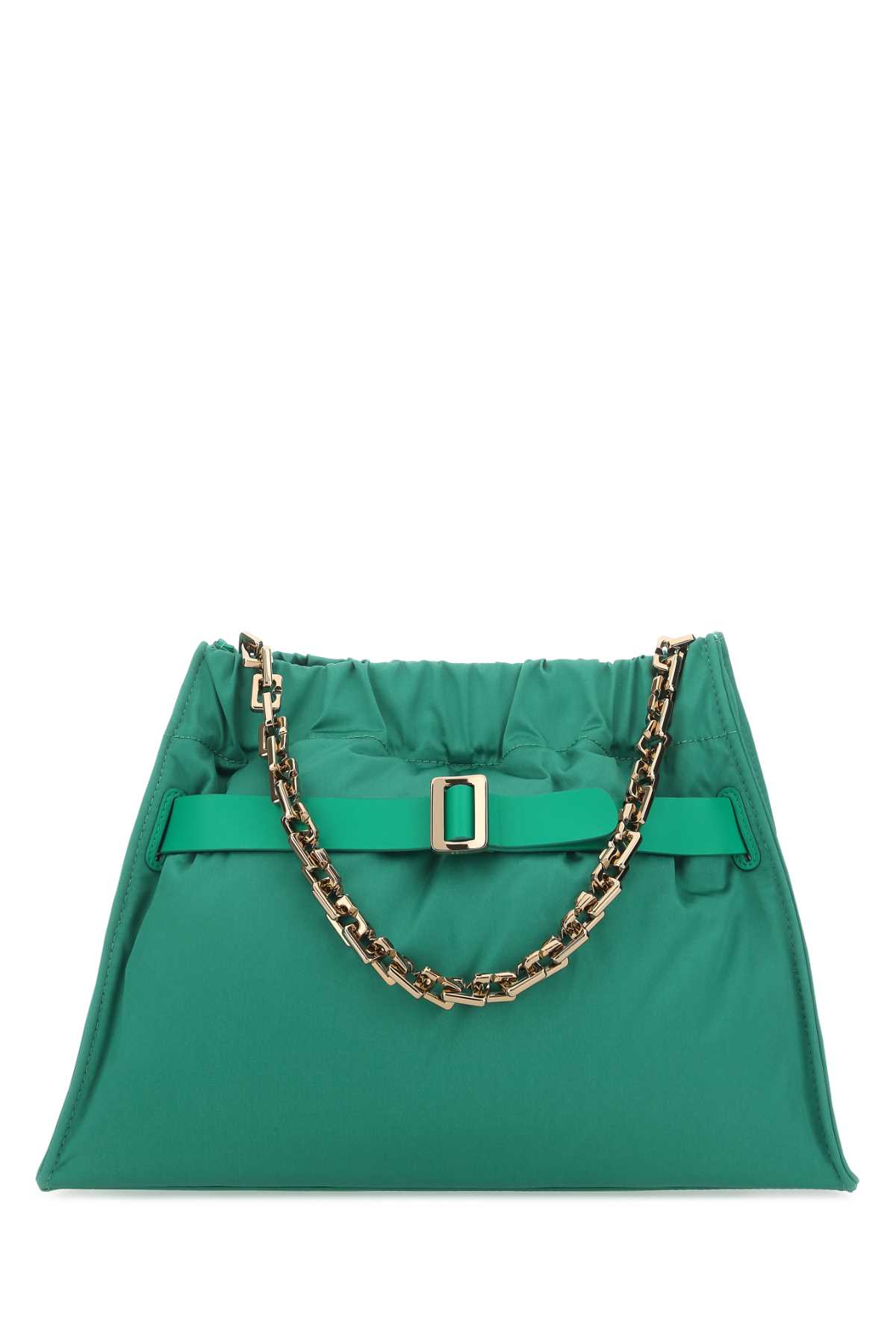 Emerald Green Nylon Scrunchy Jumbo Handbag
