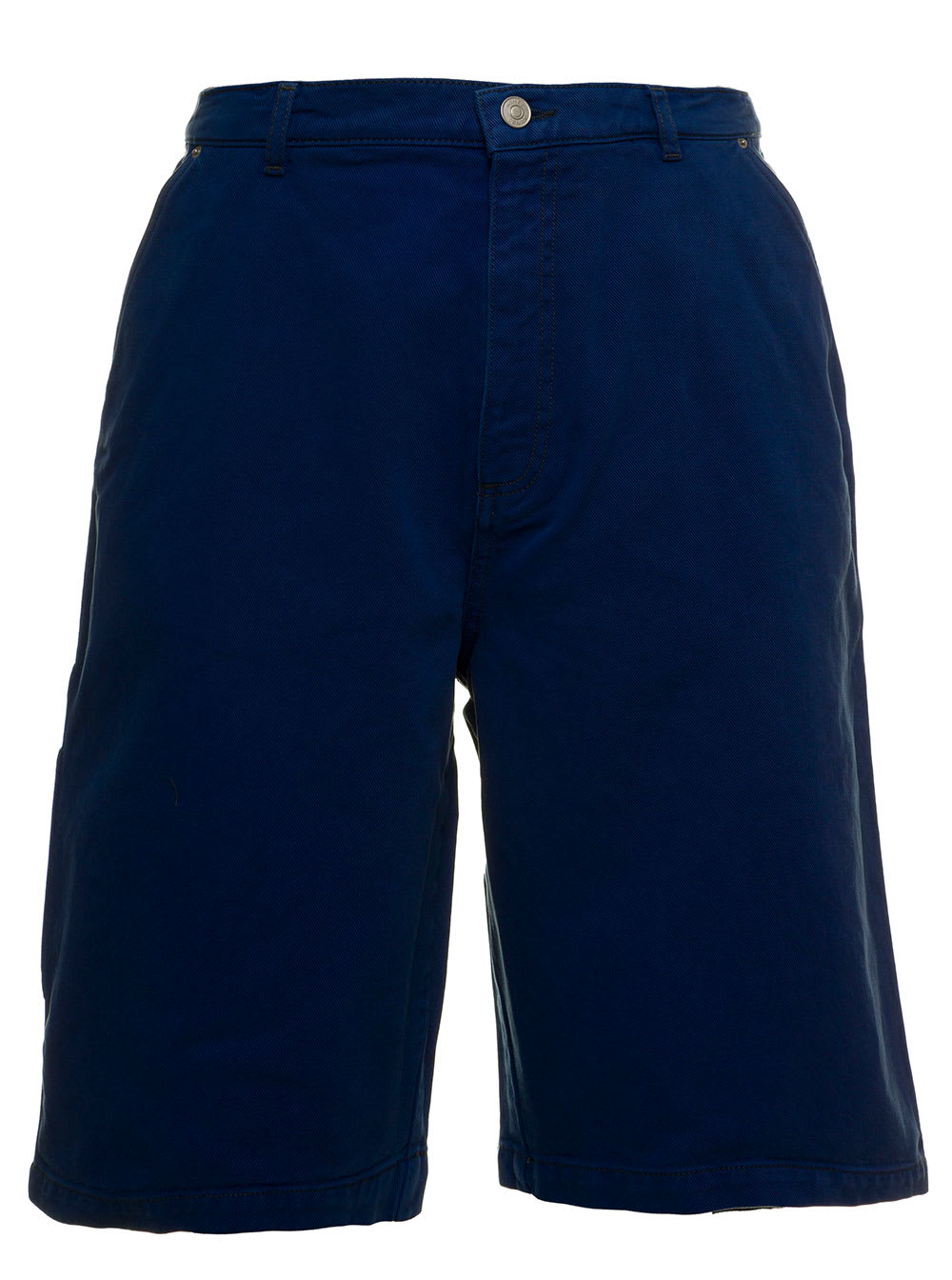Kenzo Mans Blue Cotton Bermuda Shorts