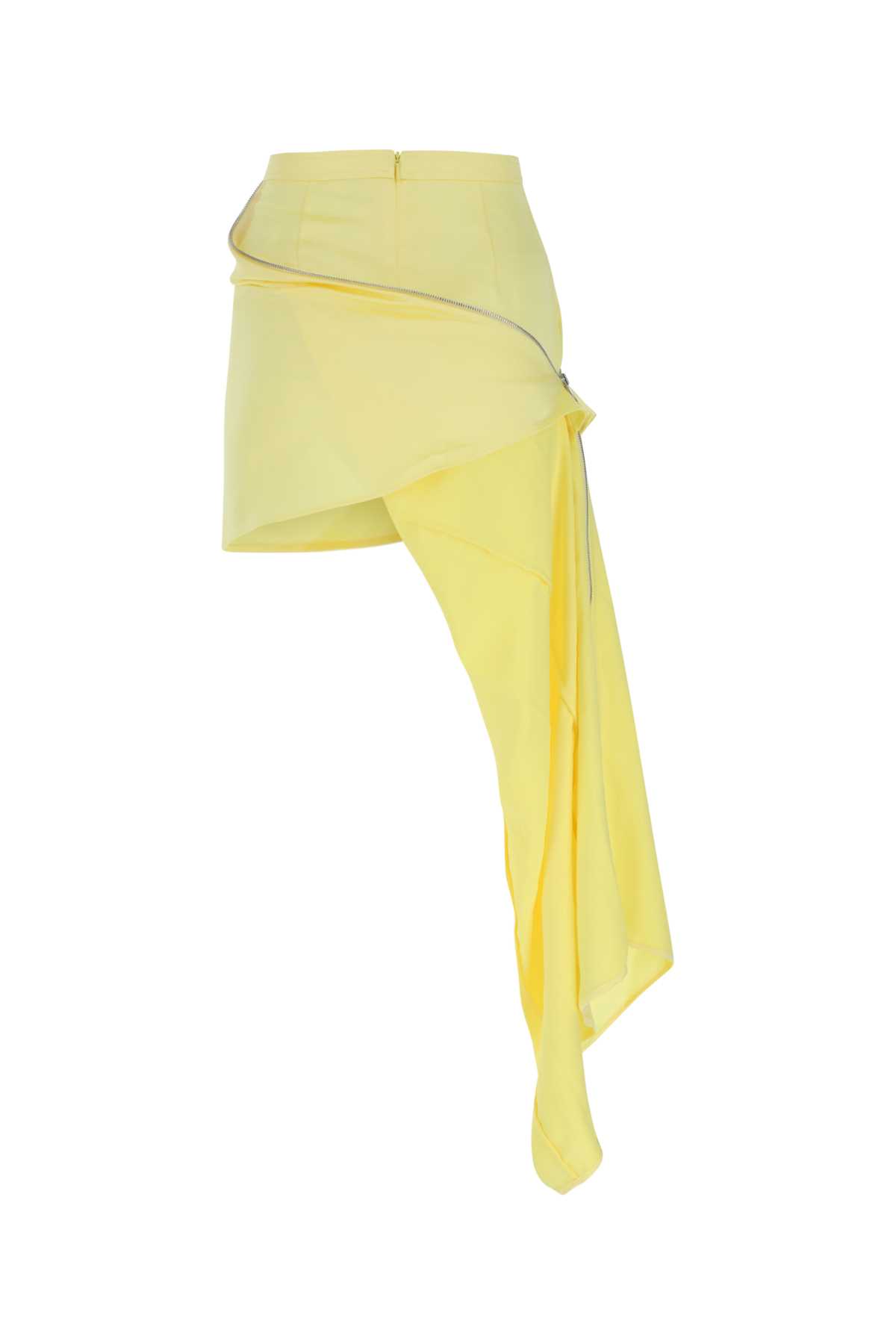 Shop Jw Anderson Pastel Yellow Satin Mini Skirt In 208