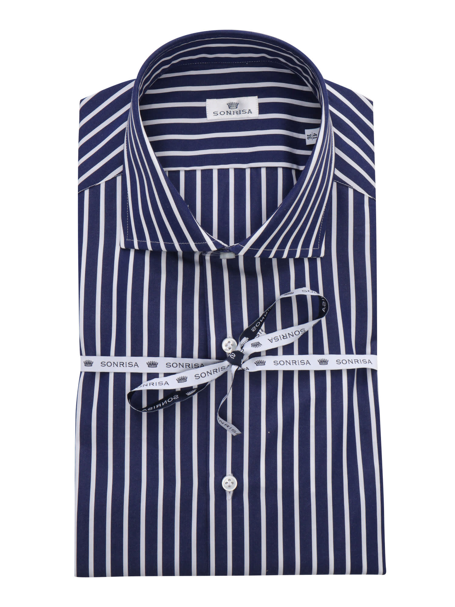 Shop Sonrisa Blue And White Striped Shirt