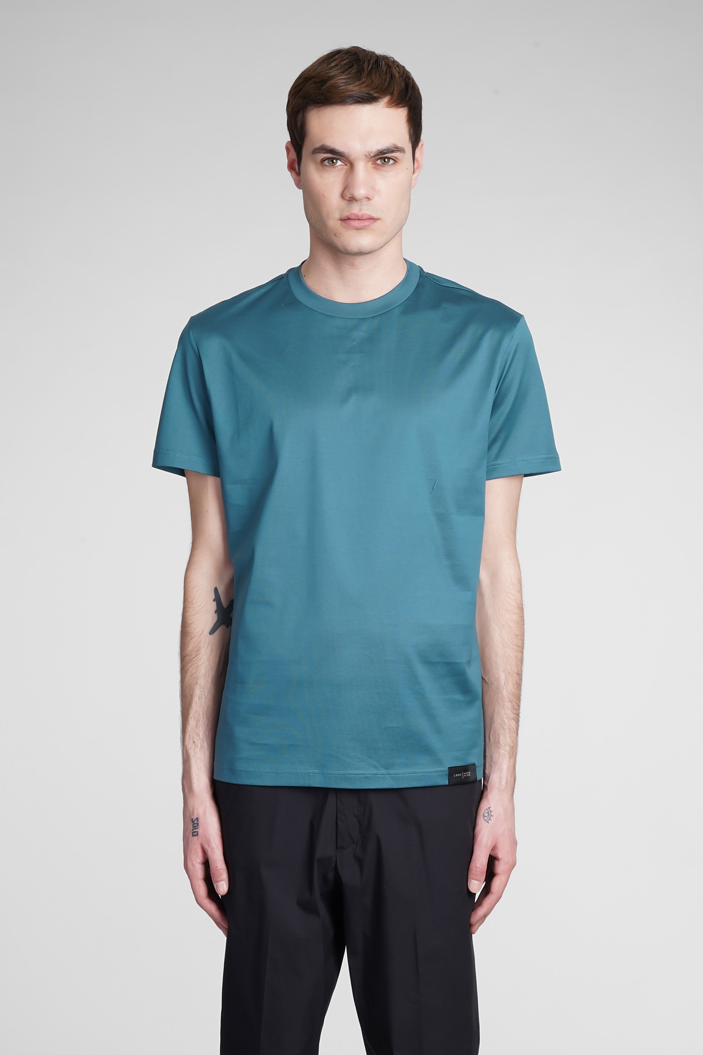 LOW BRAND T-SHIRT IN GREEN JERSEY