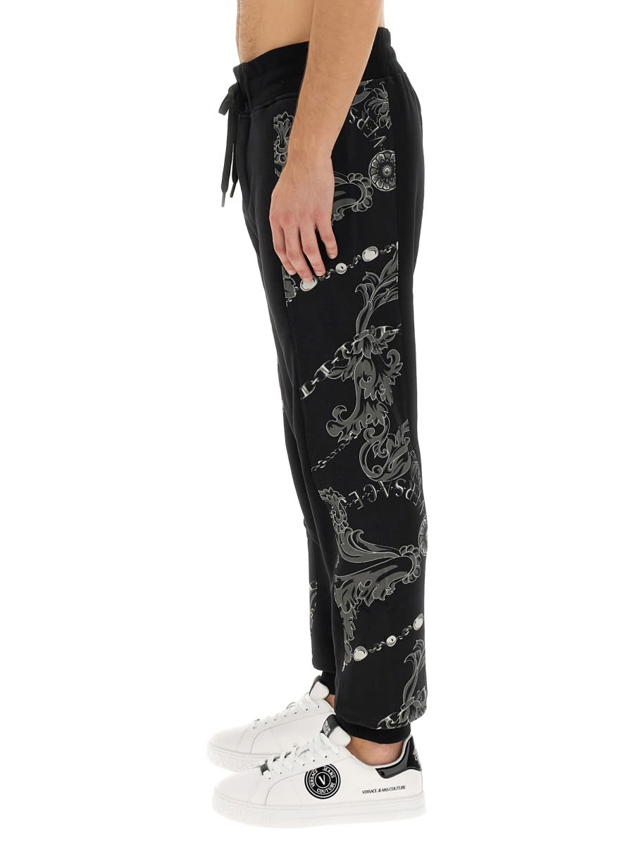 Shop Versace Jeans Couture Chain Couture Jogging Pants In Black