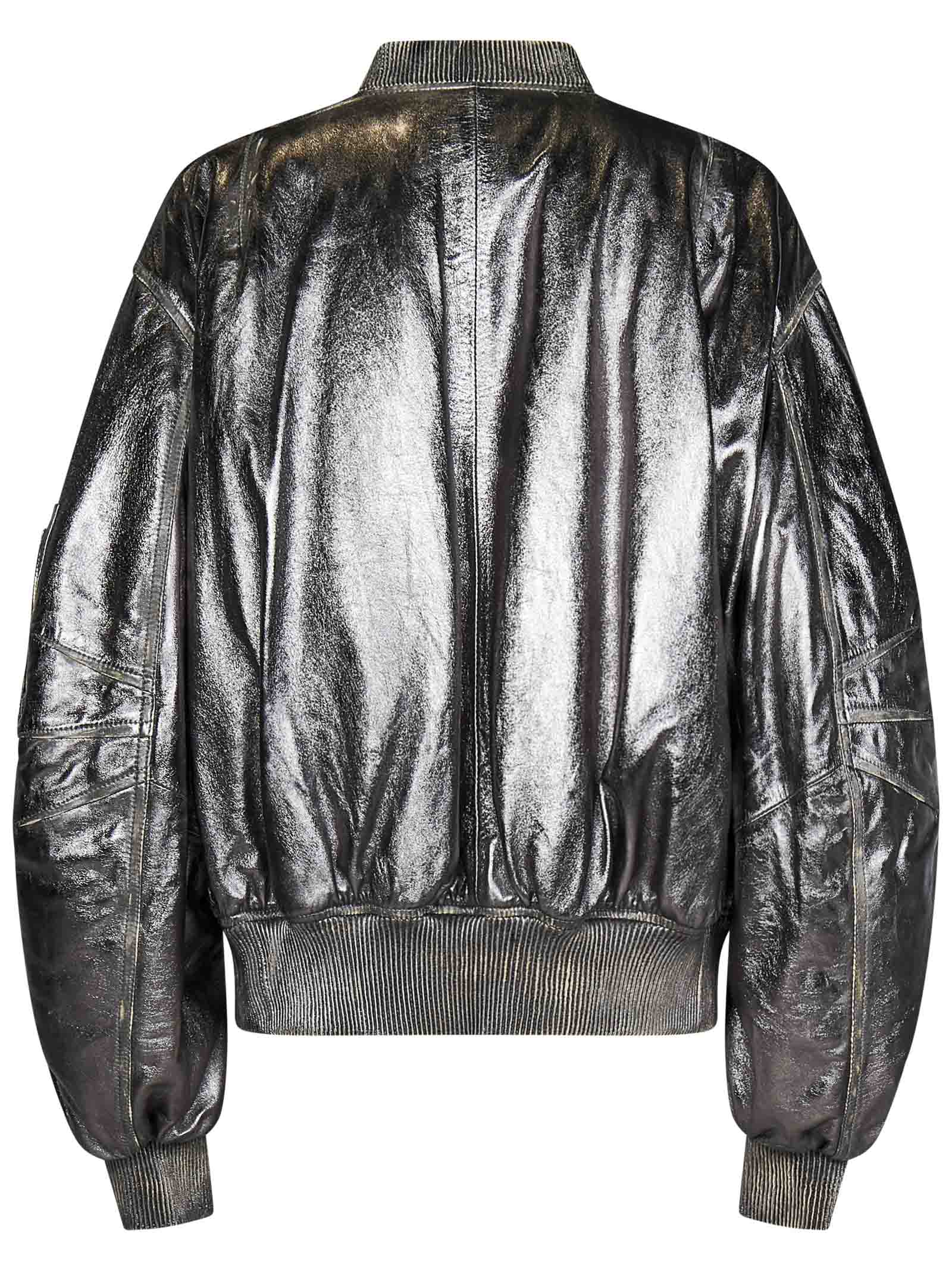 Shop Attico Anja Jacket In Silver