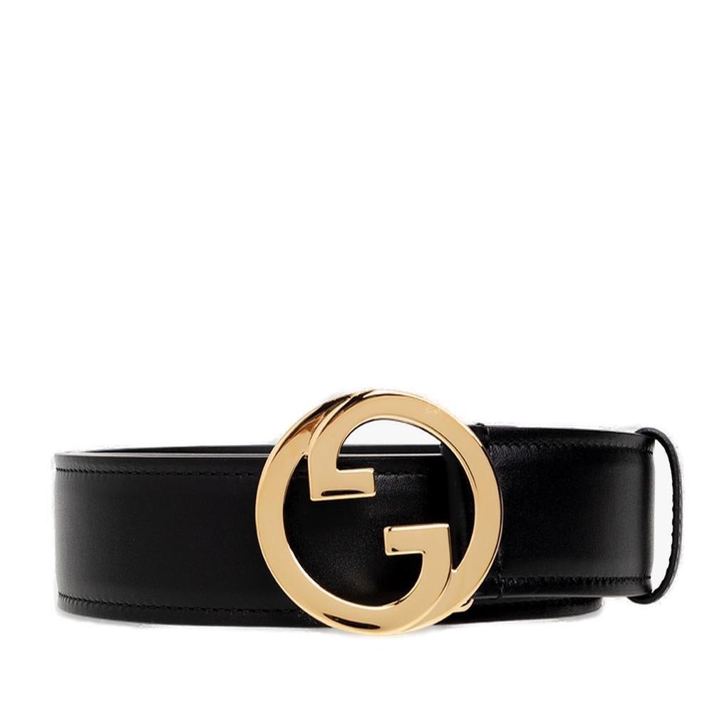 Gucci Gg Buckle Belt In Black