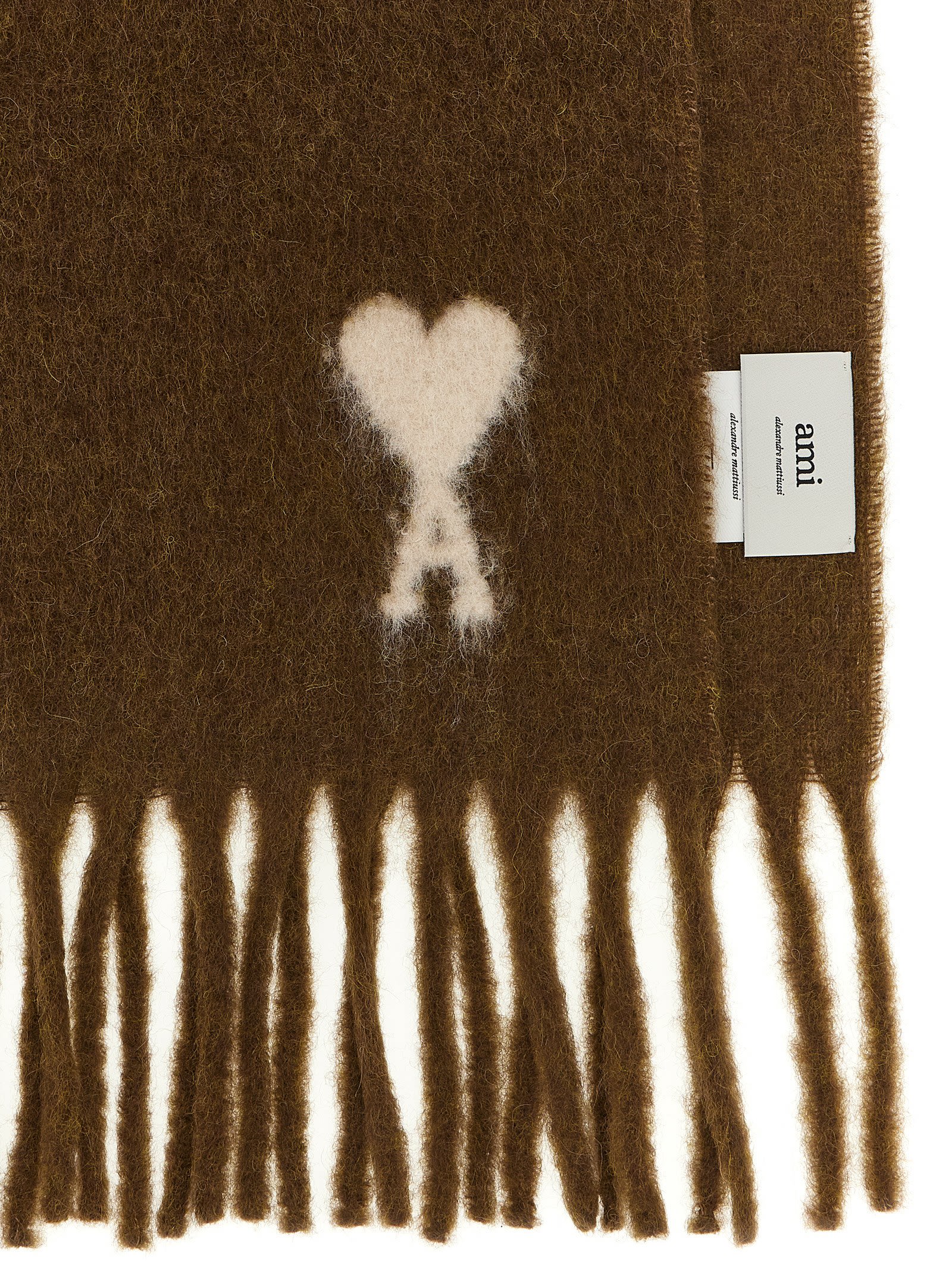 Ami Alexandre Mattiussi Ami De Coeur Scarf In Gold
