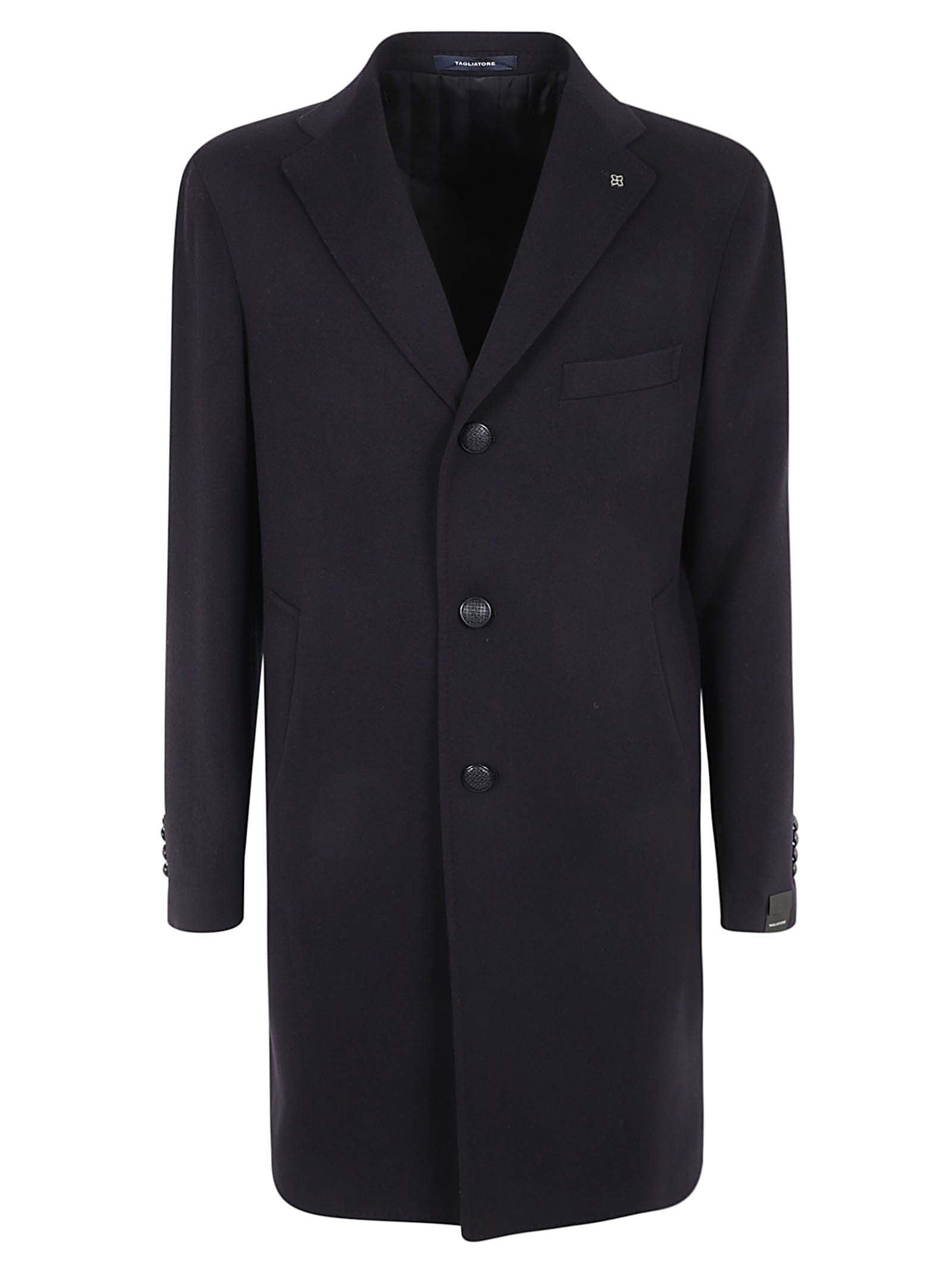 Shop Tagliatore Three-button Coat In Blue