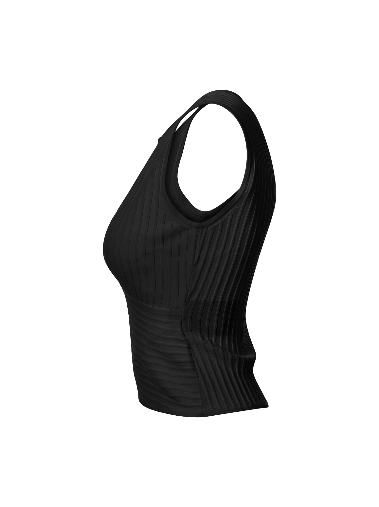Just Cavalli Plaque-detail Tank Top In Black