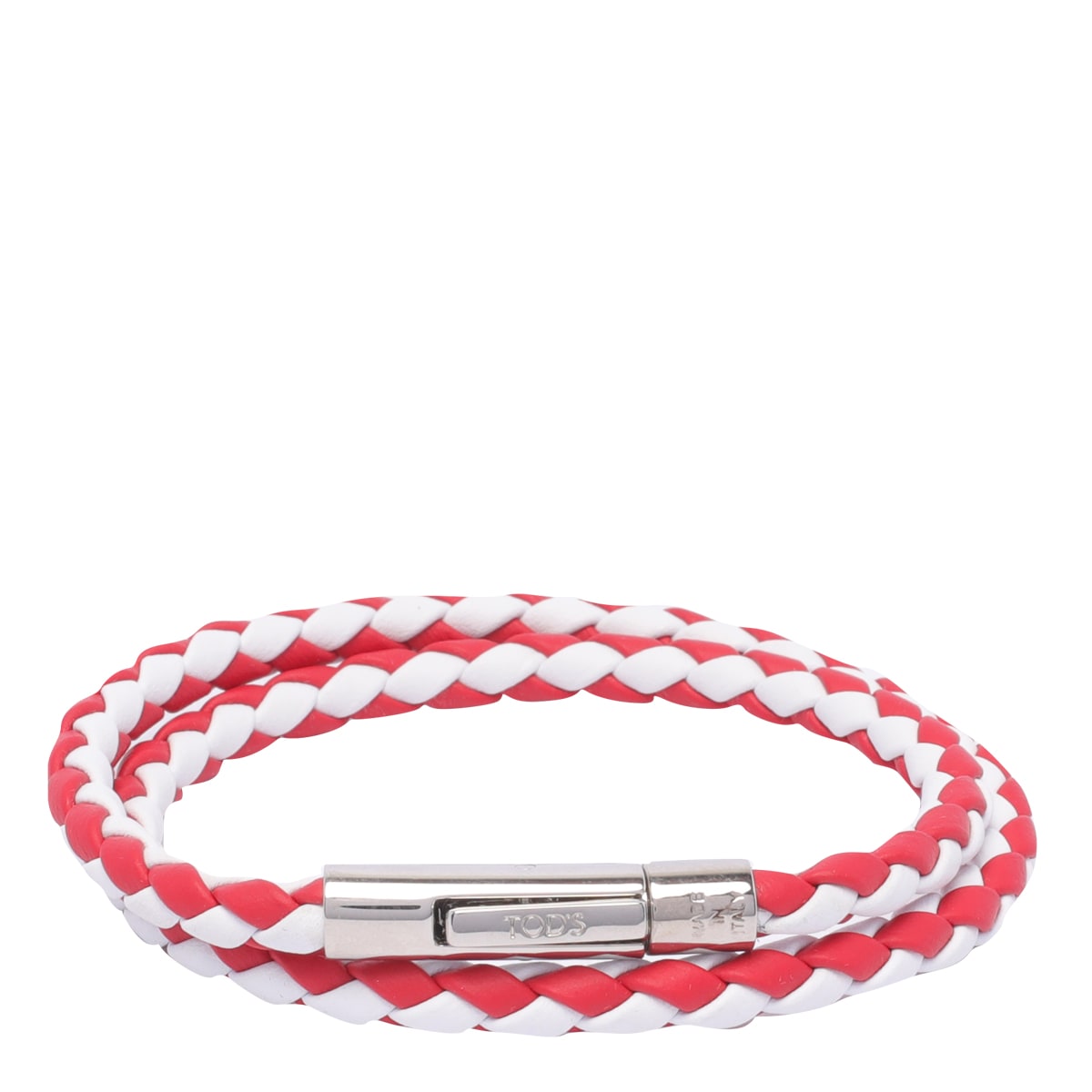 Shop Tod's Mycolors Bracelet In White/red