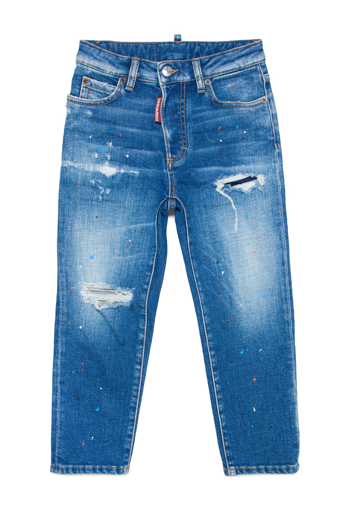 Dsquared2 D2p385f Boston Jean Trousers Dsquared Jeans Boston Boyfriend Washed Out With Tears And Stains