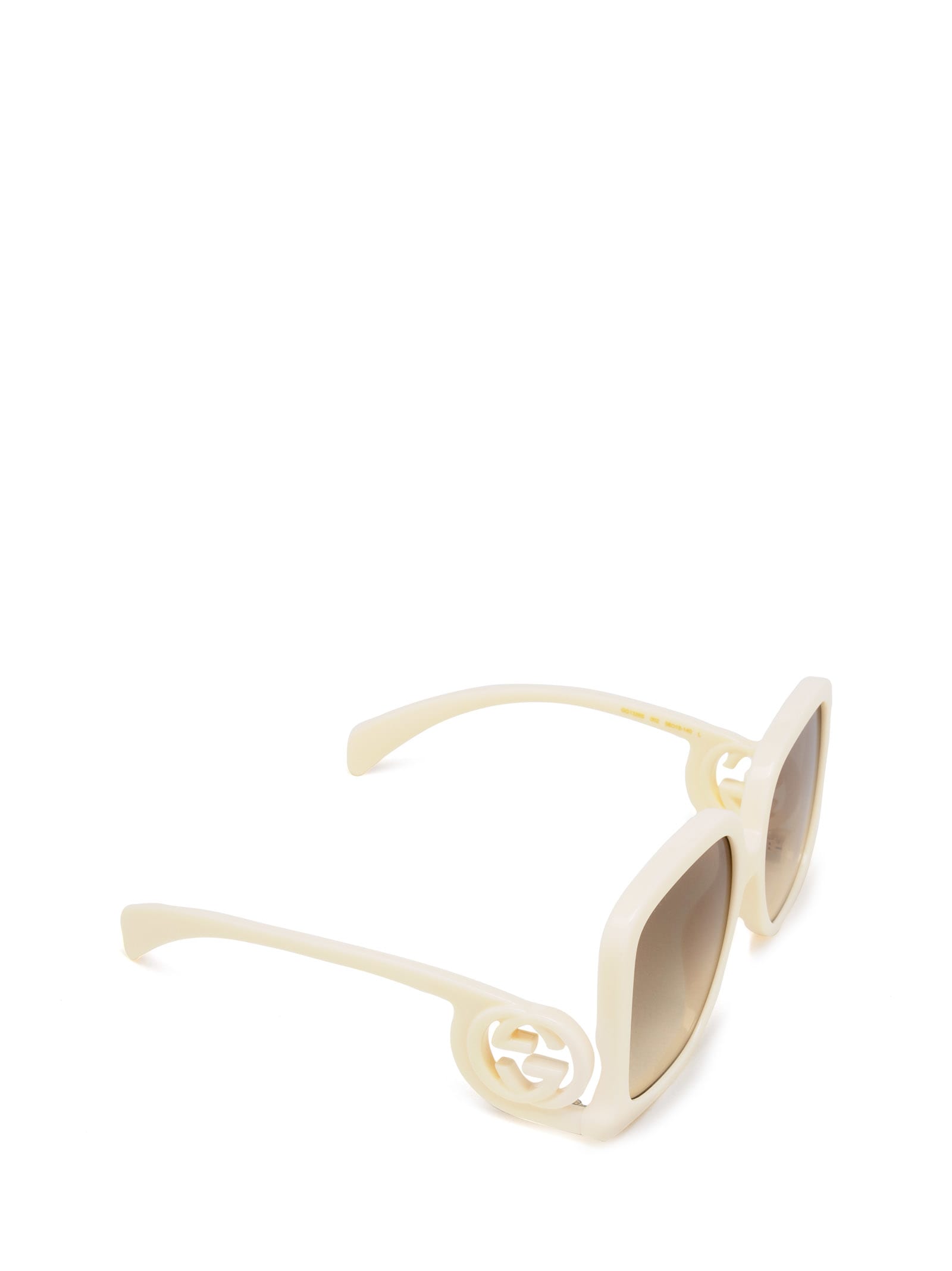 Shop Gucci Gg1326s Ivory Sunglasses