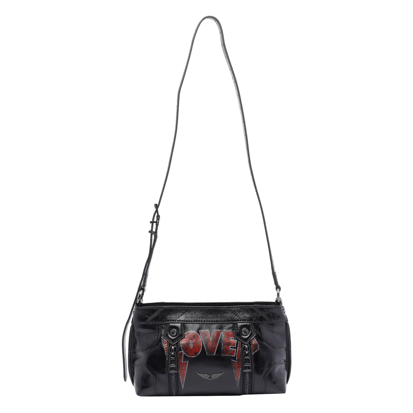 Zadig & Voltaire Sunny Mood Punk Crossbody Bag In Black