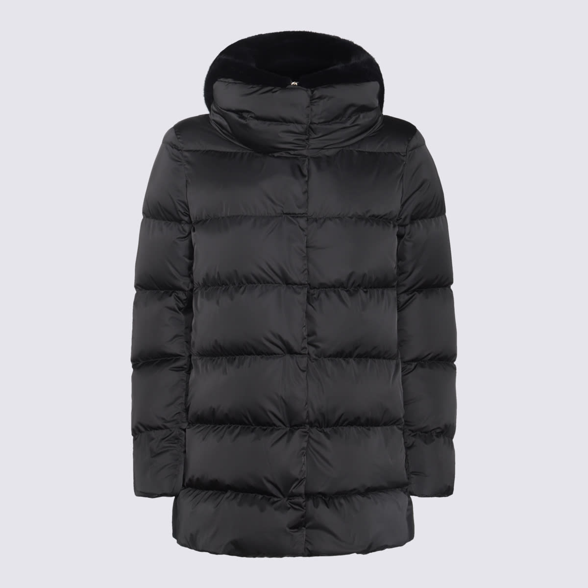 Shop Herno Black Down Jacket