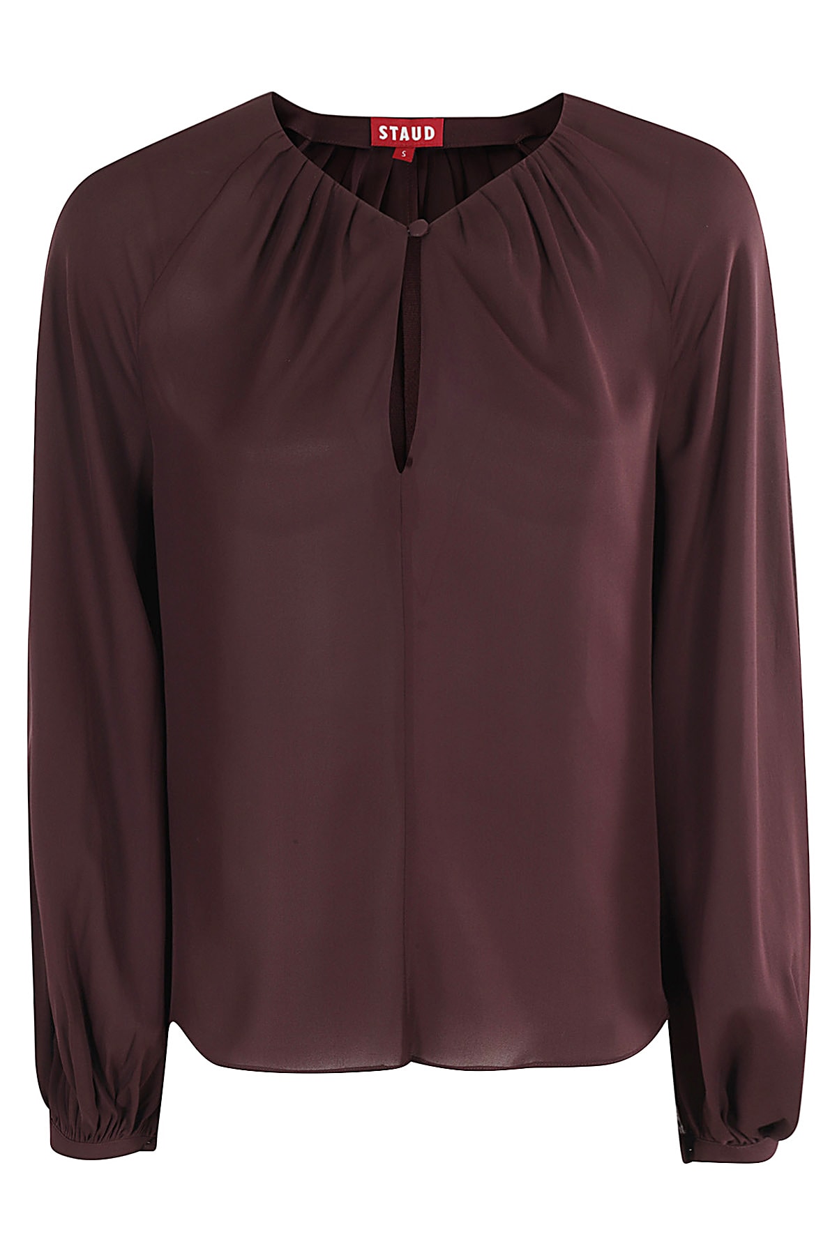 Shop Staud Fabian Top In Merl Merlot