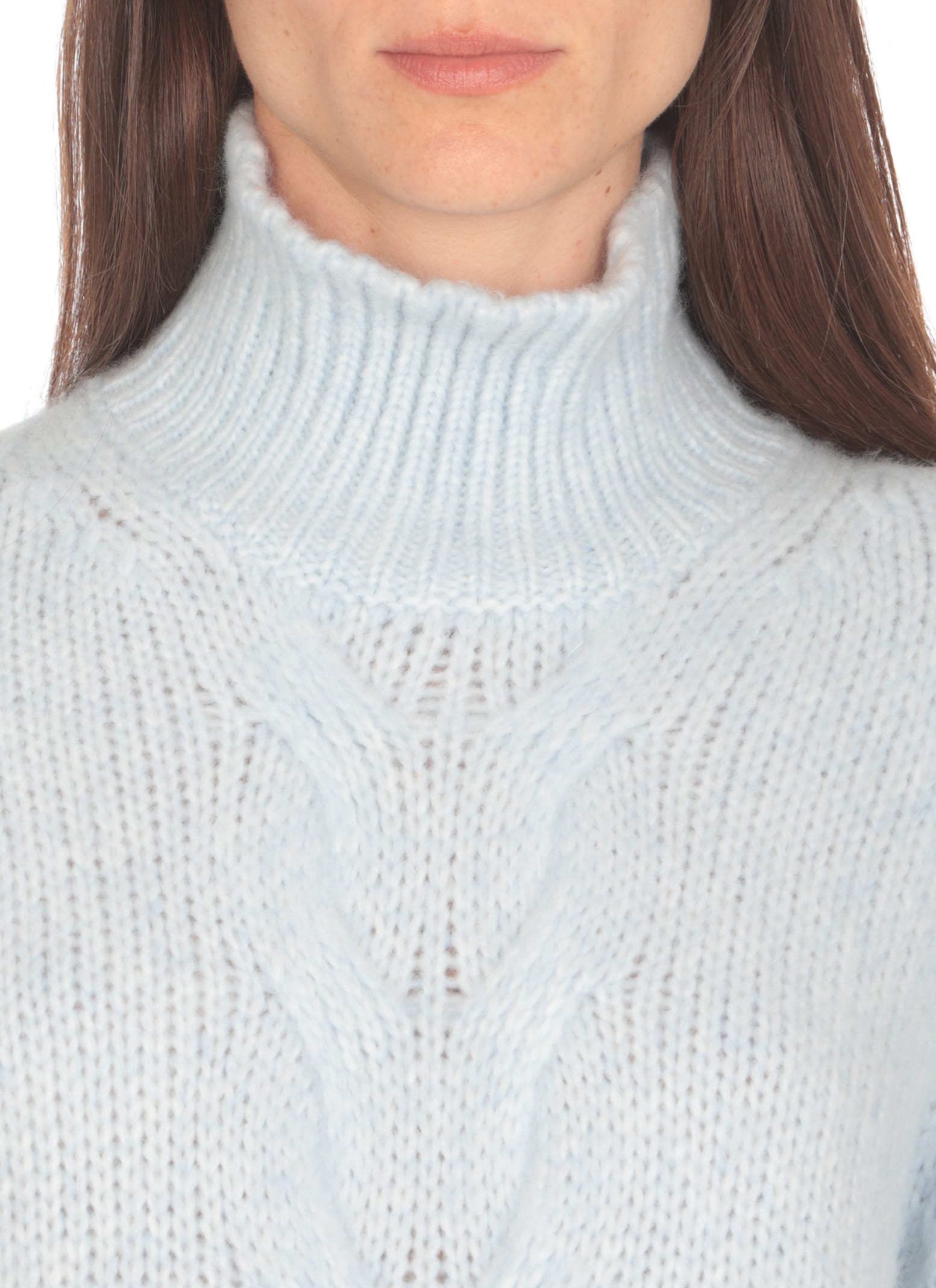 Shop K-way Fuzzy Sweater In Light Blue