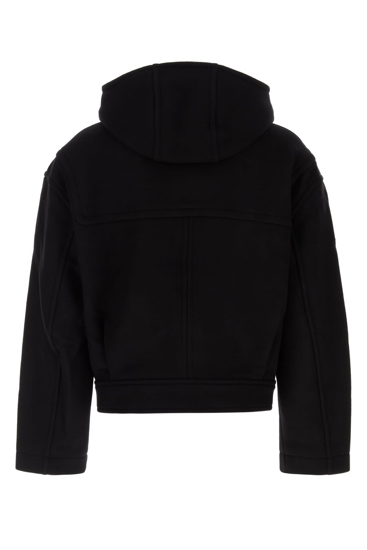 Jacquemus Hooded Long Sleeve Outerwear Collection In Black