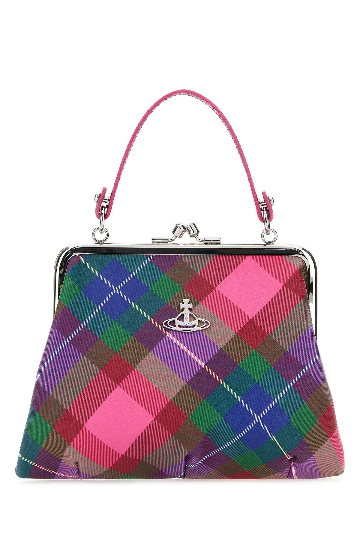 Shop Vivienne Westwood Printed Synthetic Leather Granny Handbag In Multicolour