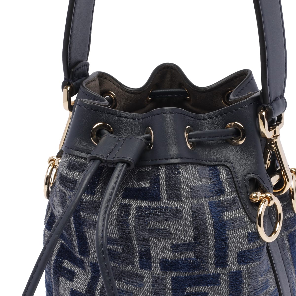 Shop Fendi Ff Mon Tresor Bucket Bag In Blue