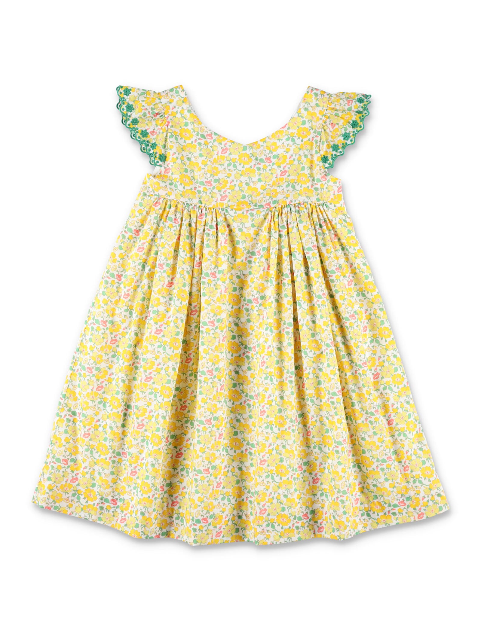 Bonpoint Dress Flower In Yellow