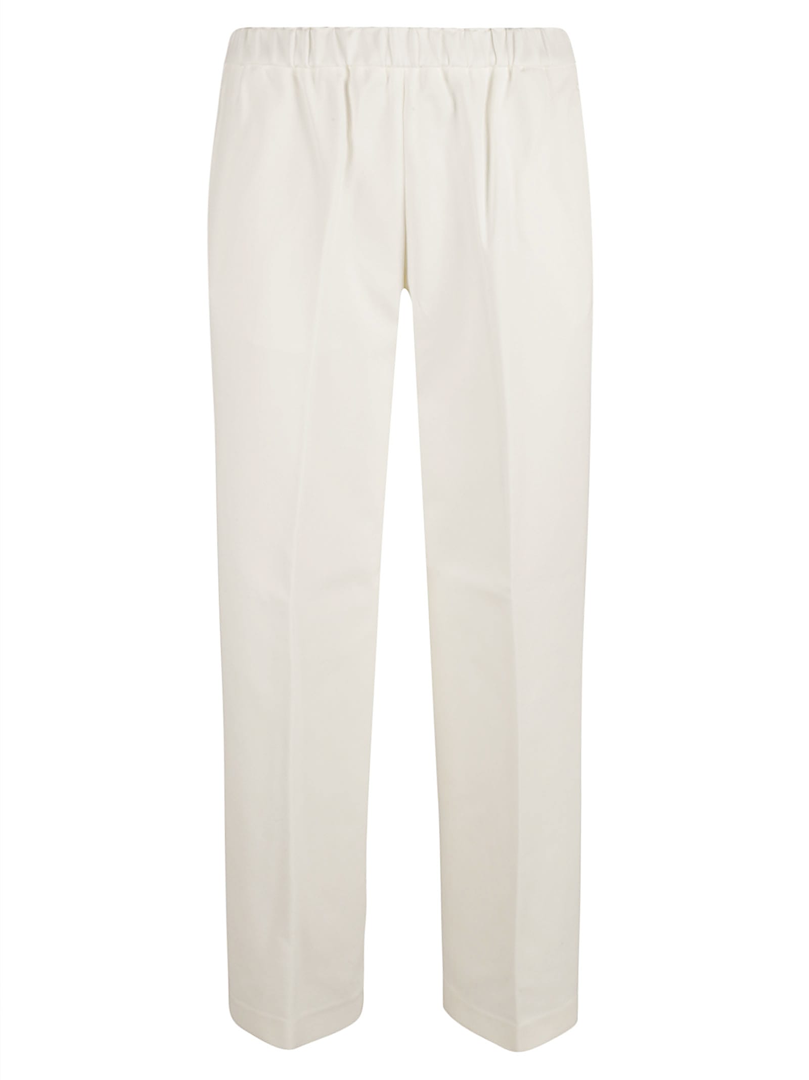 Shop Fabiana Filippi Stretch Wool Jogging Track Pants In White