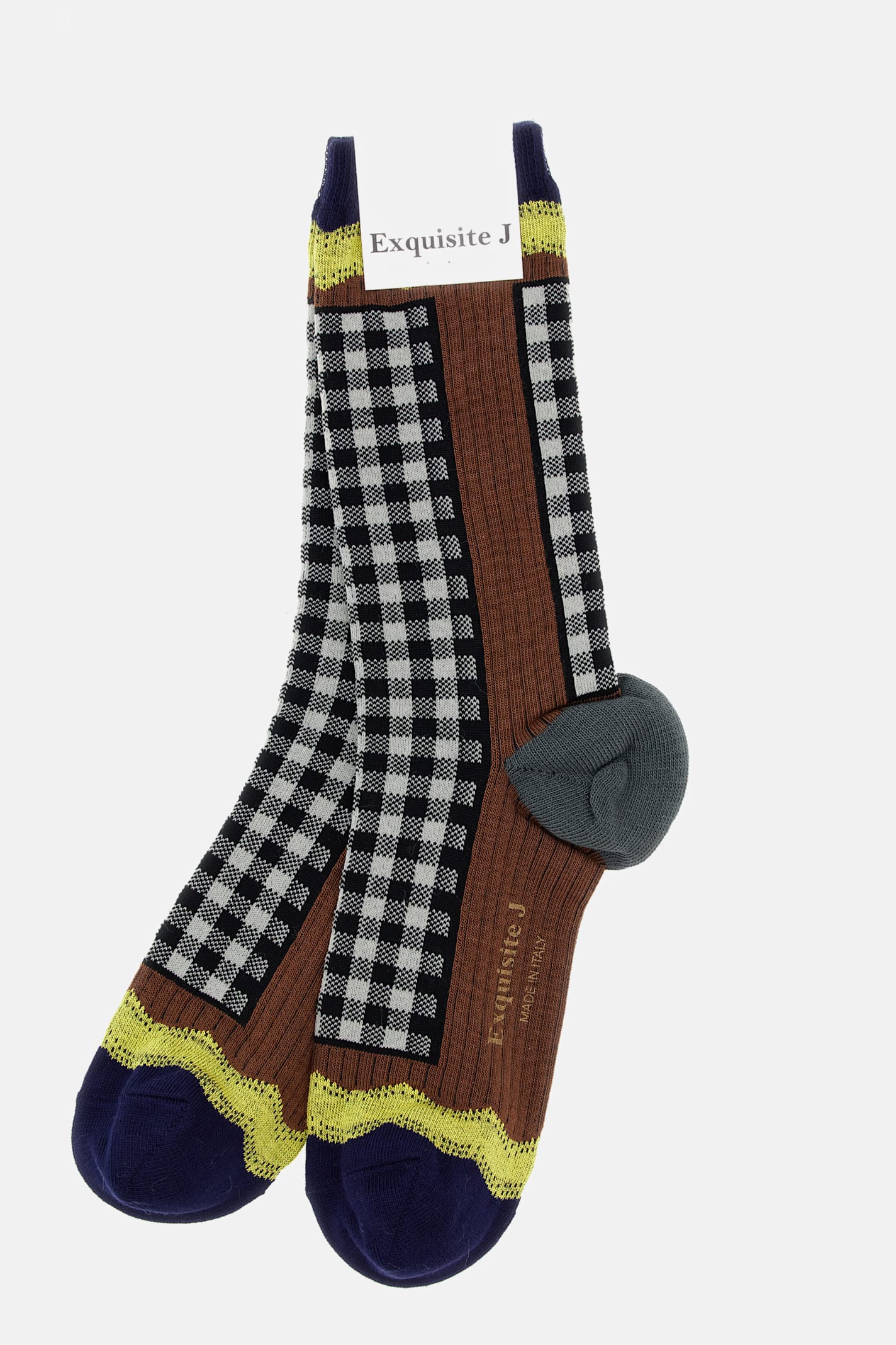 Exquisite J Mid-lenght Cotton Blend Socks In Multi