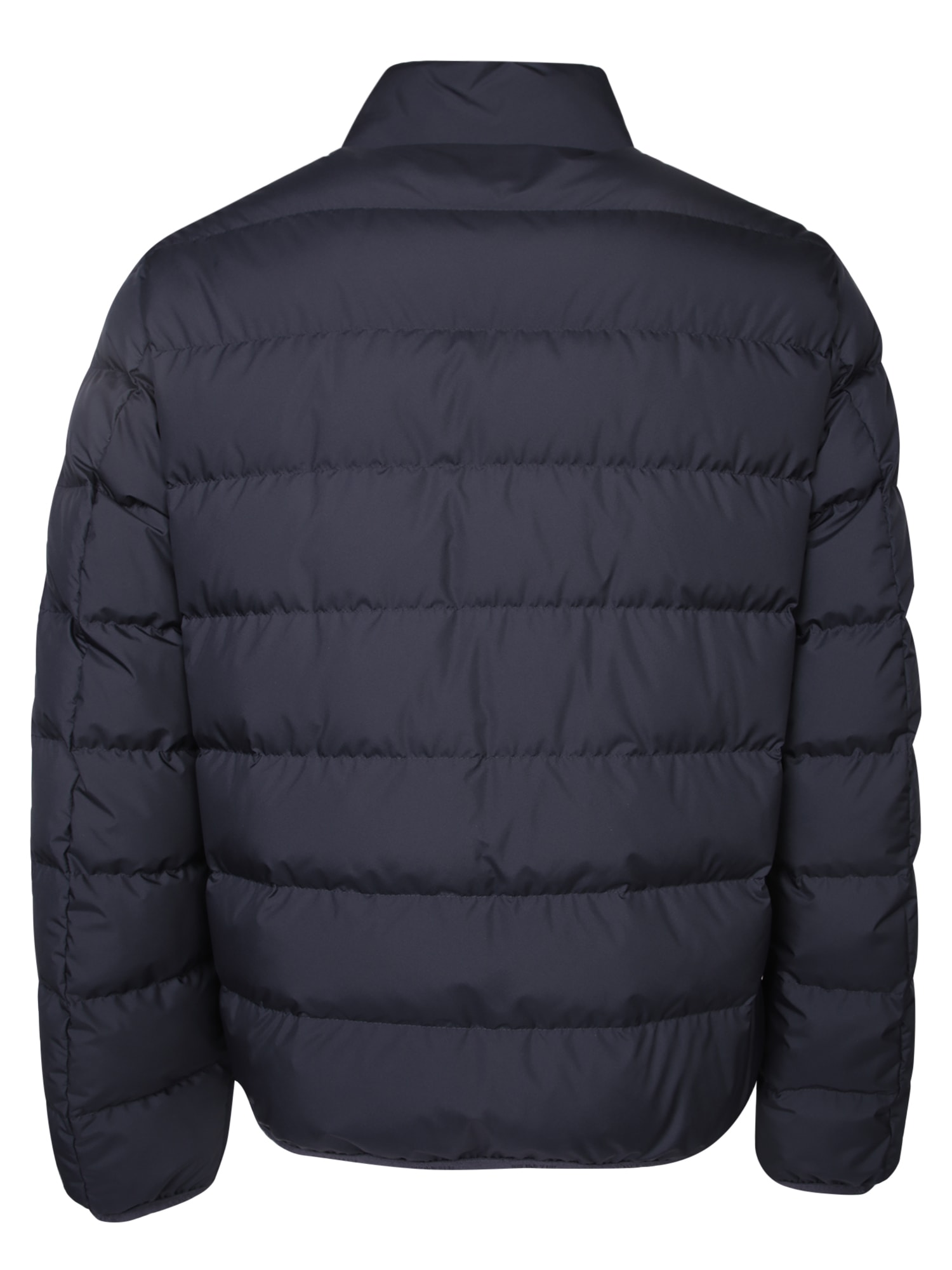 Shop Moncler Baudinet Blue Down Jacket