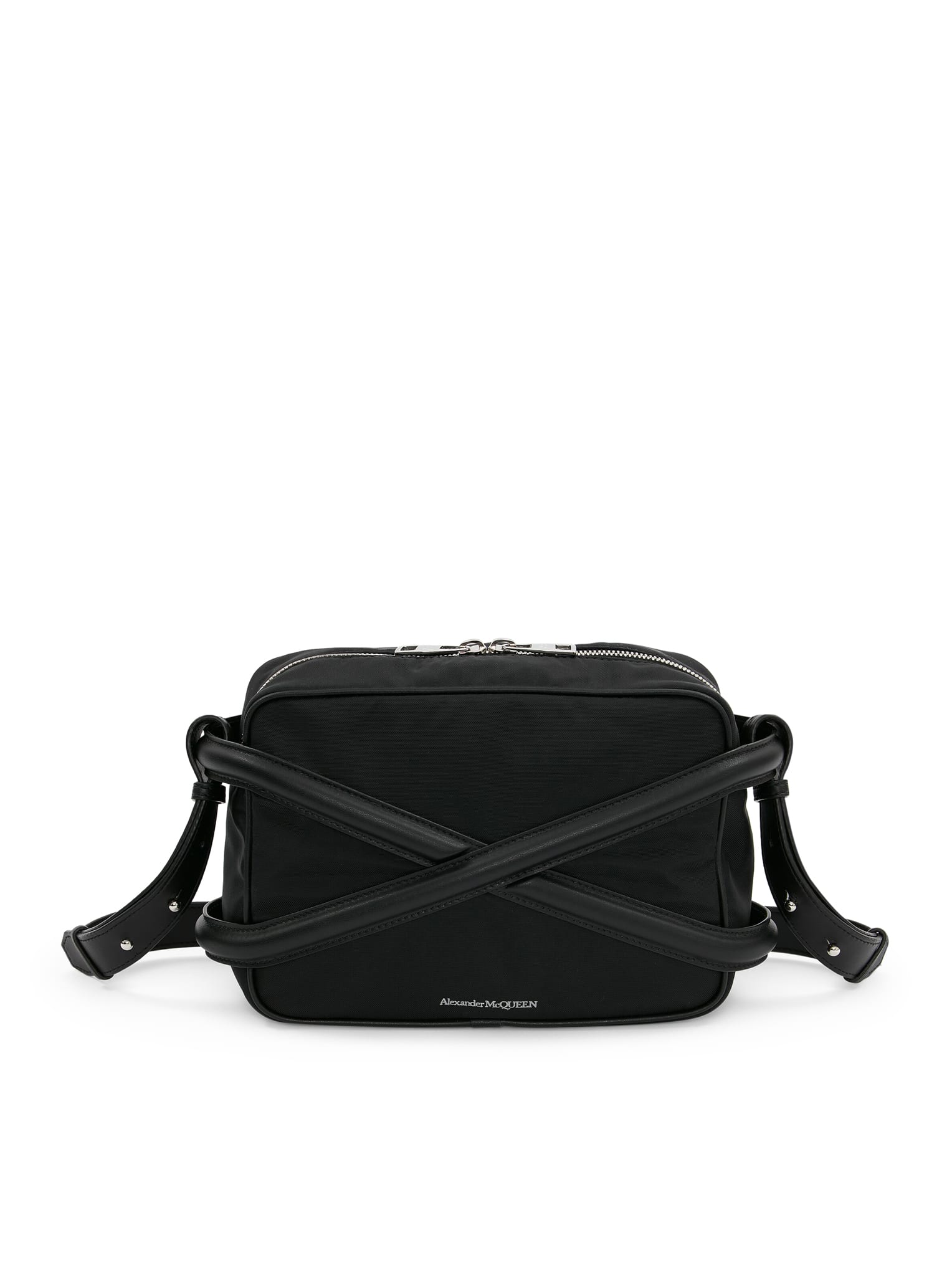Shop Alexander Mcqueen Camera Bag In Black
