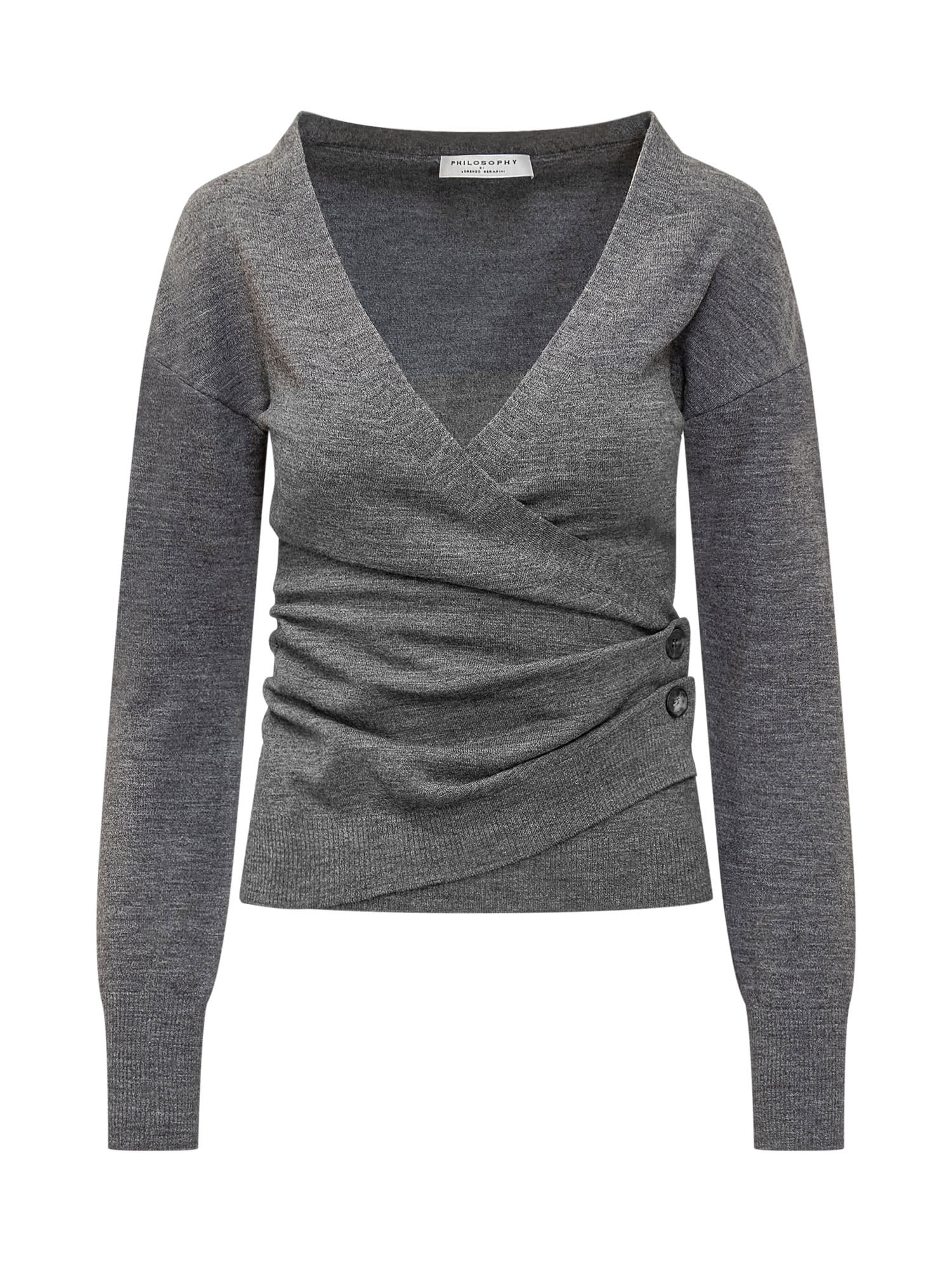 V-neck Ruched Jumper