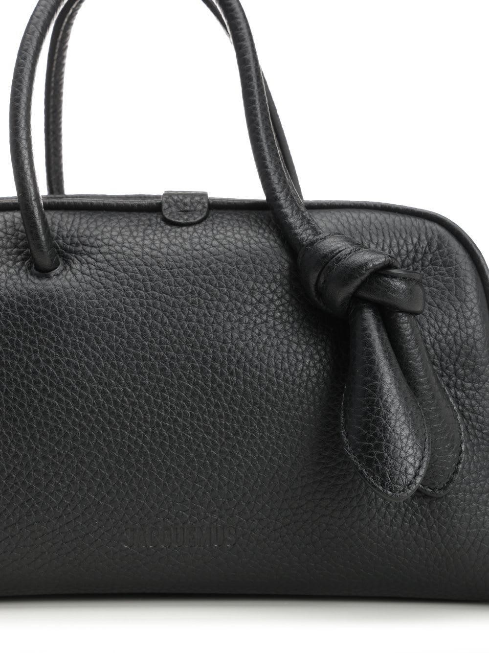 Jacquemus Le Petit Turismo Grain Leather Bag In Black
