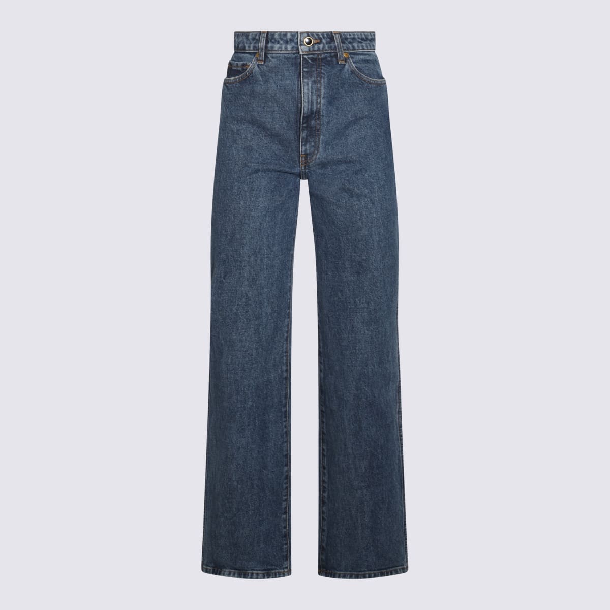 Blue Cotton Denim Jeans