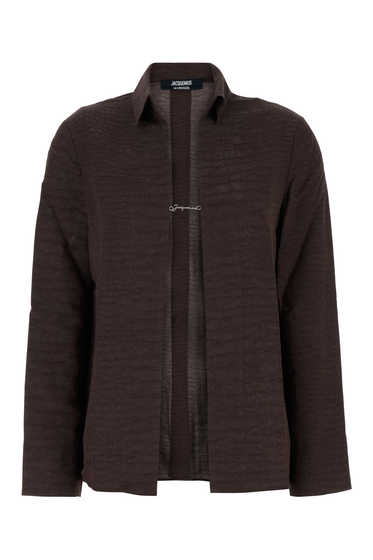 Jacquemus The Textured Night Shirt In Brown