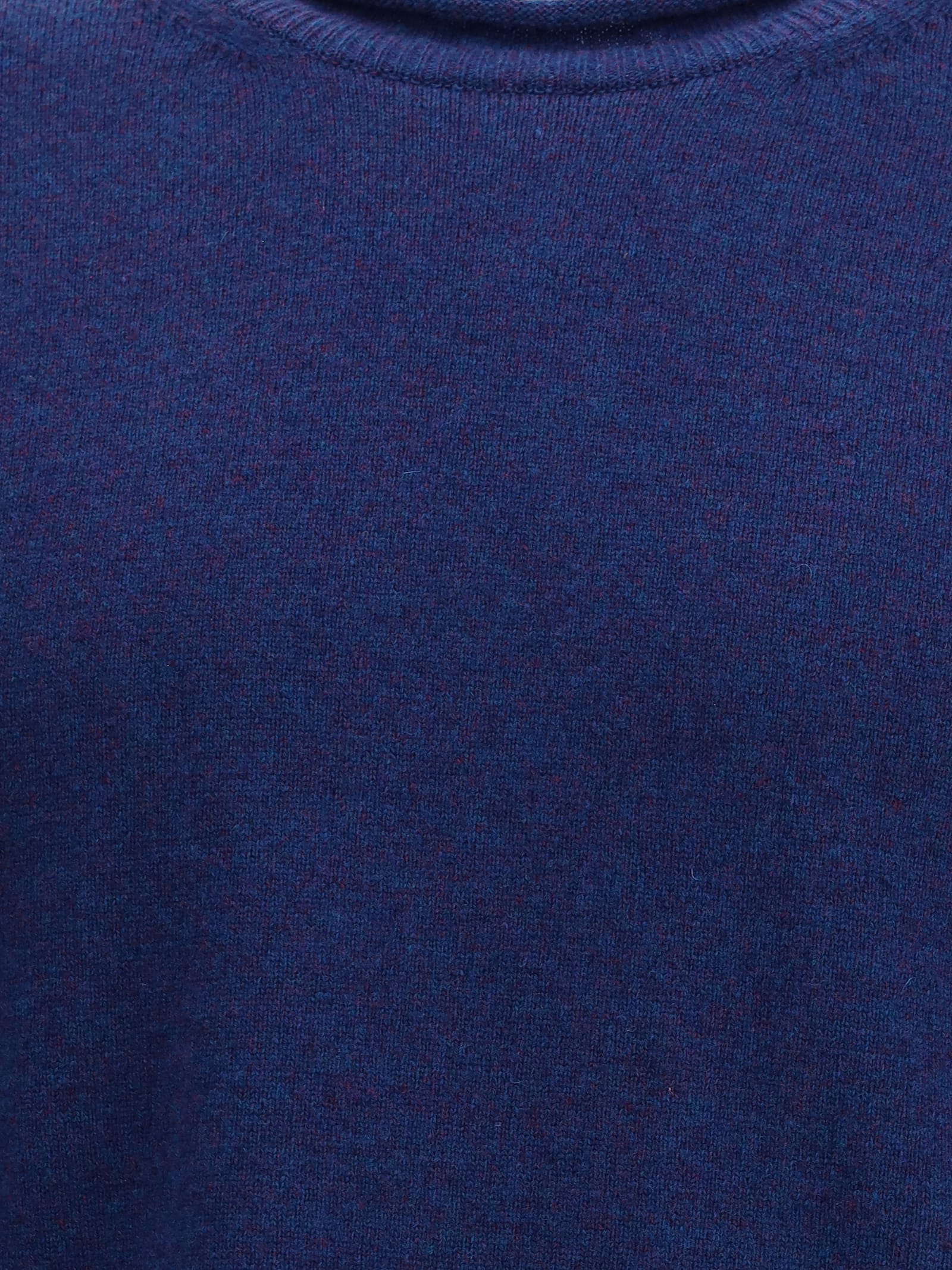 Comme Des Garçons Shirt Round Neckline Sweater In Wool In Blue