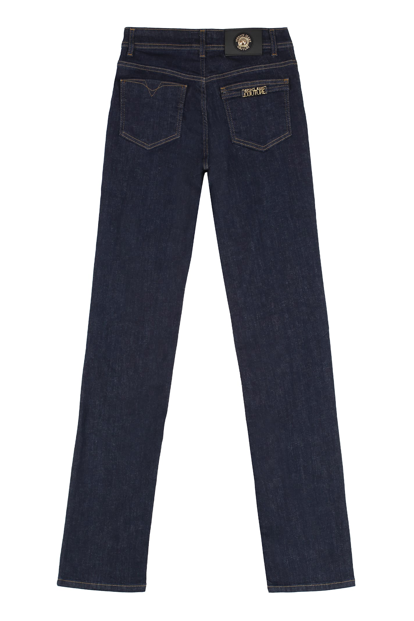 Versace Jeans Couture High-rise Slim Fit Jeans In Blue