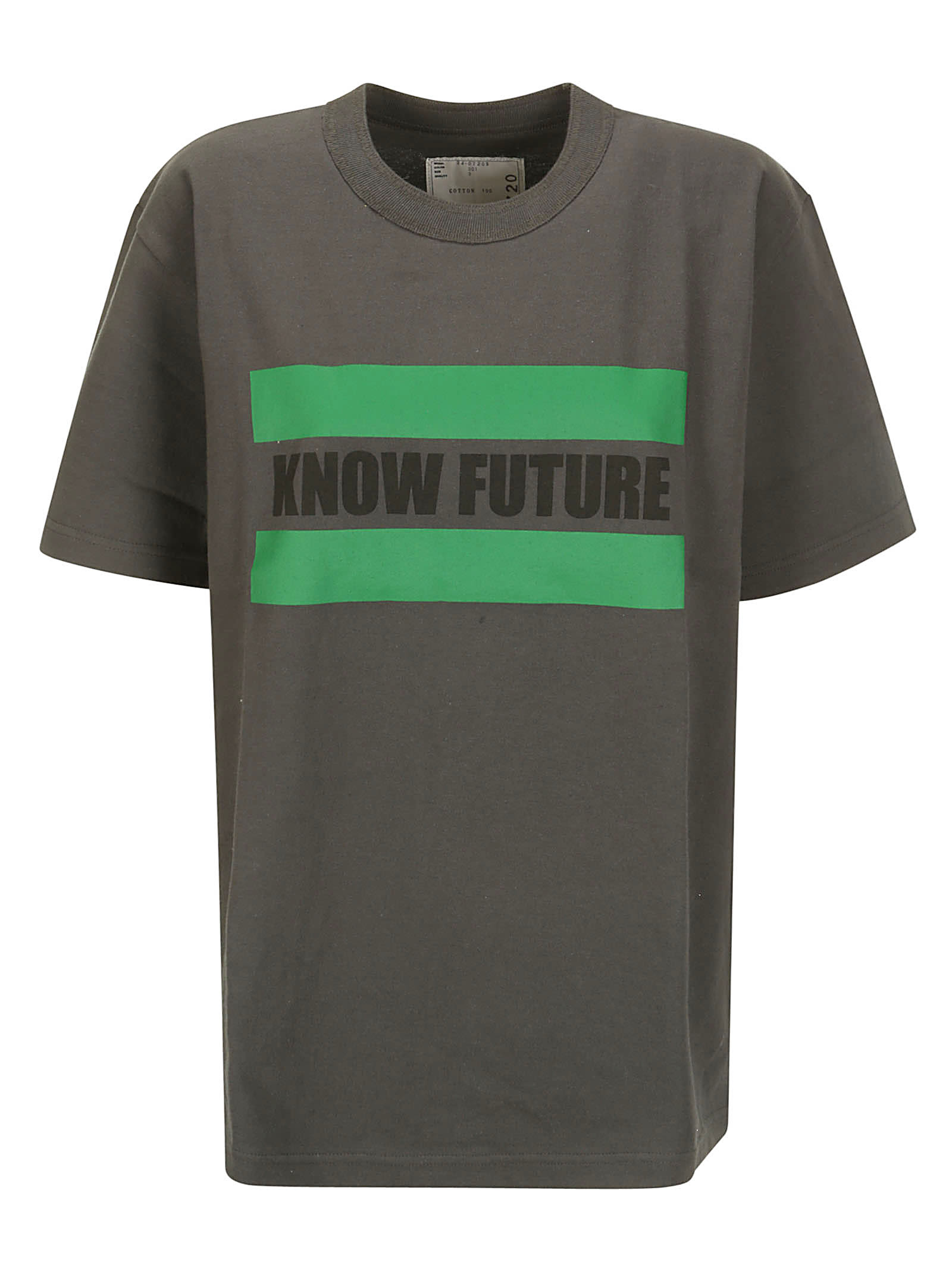 Shop Sacai Know Future T-shirt In Gray