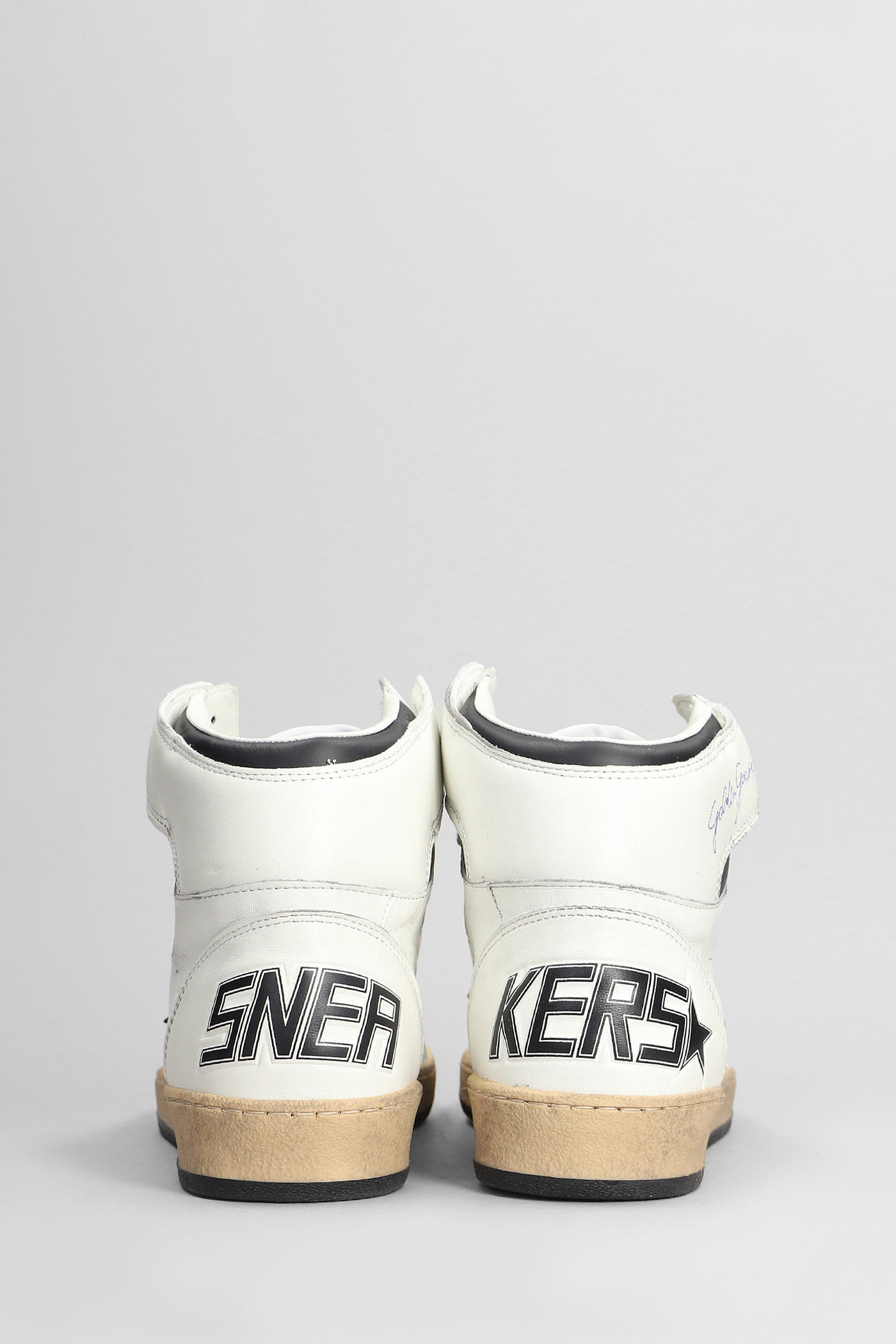 Shop Golden Goose Sky Star Sneakers In White Leather