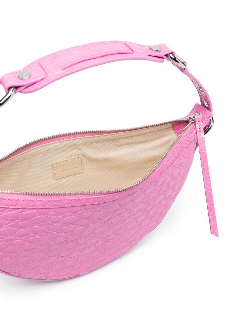 By Far Gib Leather Shoulder Bag In Pink