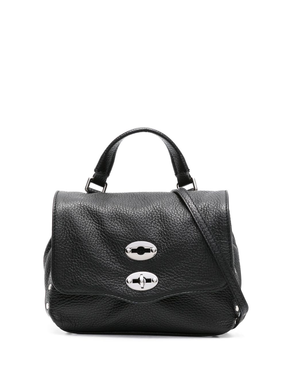 Zanellato Postina Daily Baby Leather Handbag In Black