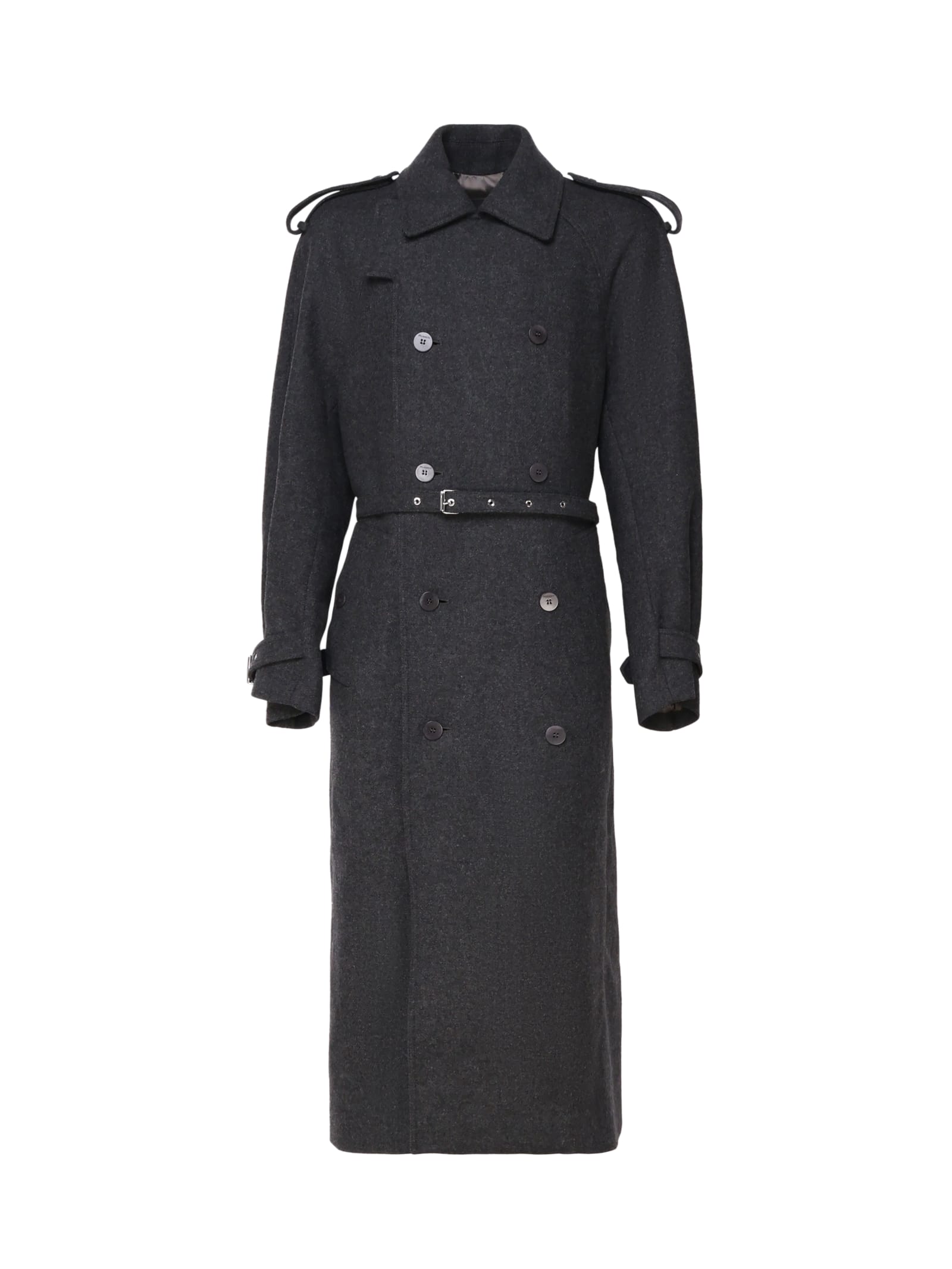 J.W. Anderson J. W. Anderson Wool Trench Coat With Oversized Pockets
