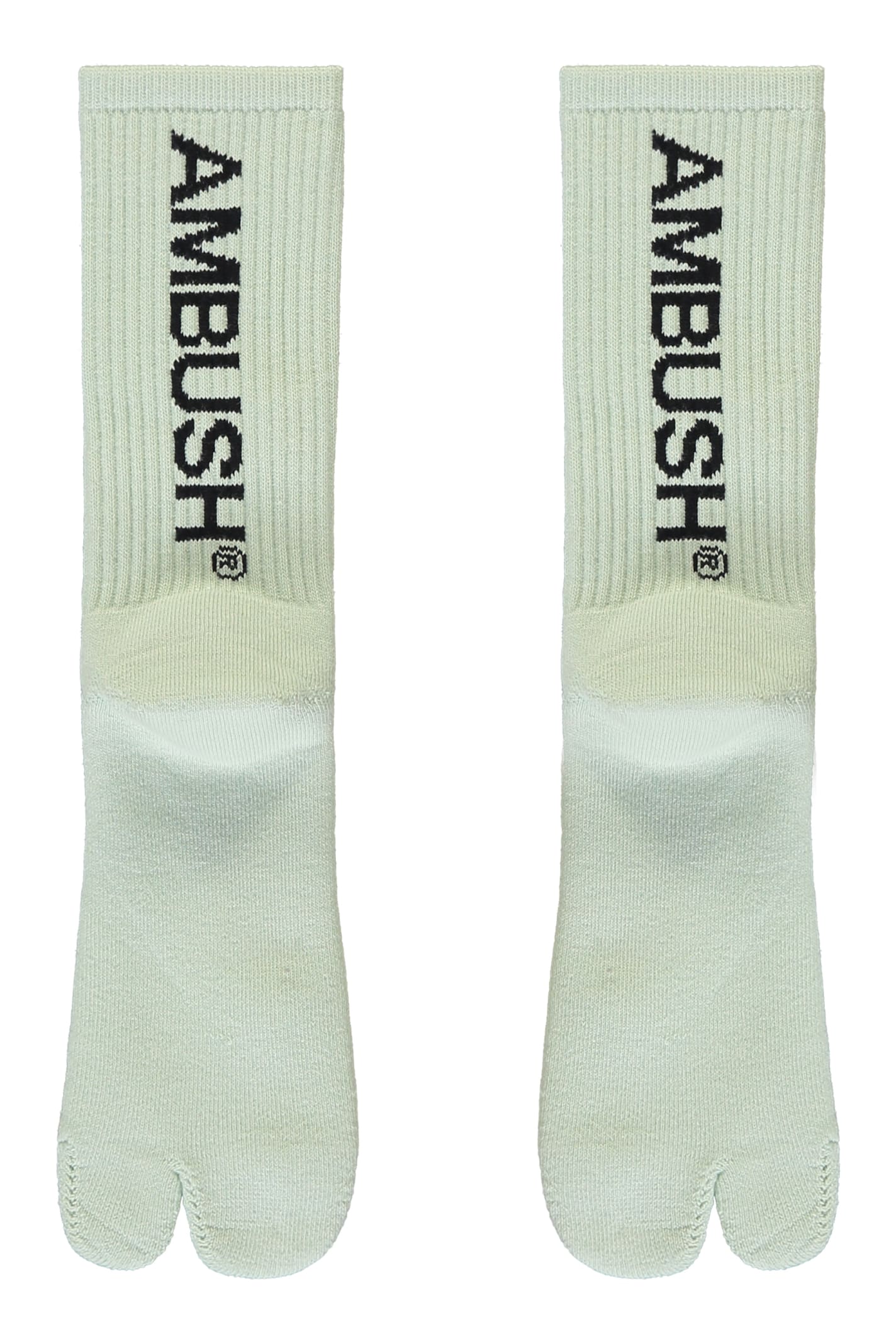 Shop Ambush Cotton Socks With Logo In Green