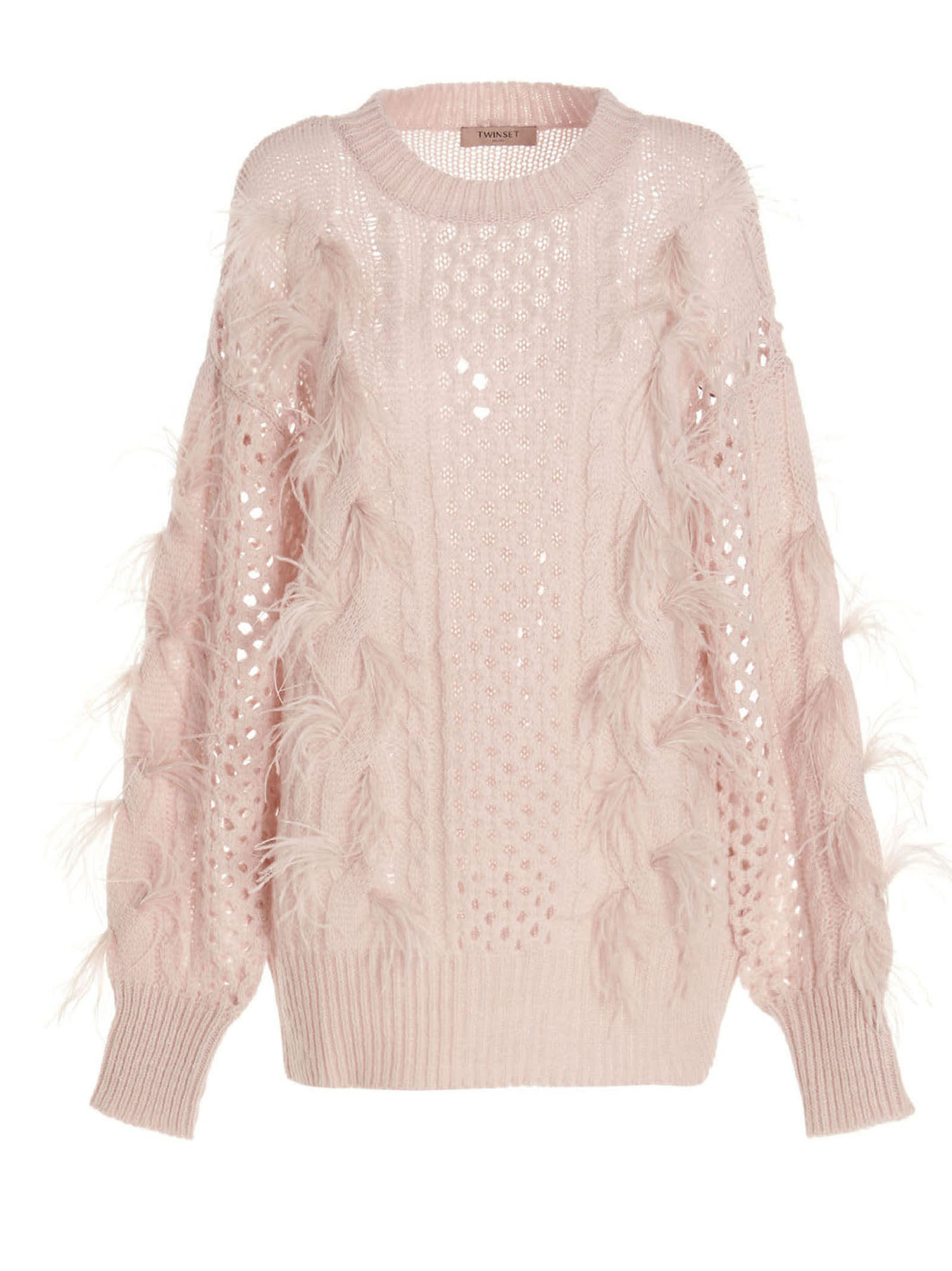 TwinSet Feather Openwork Sweater