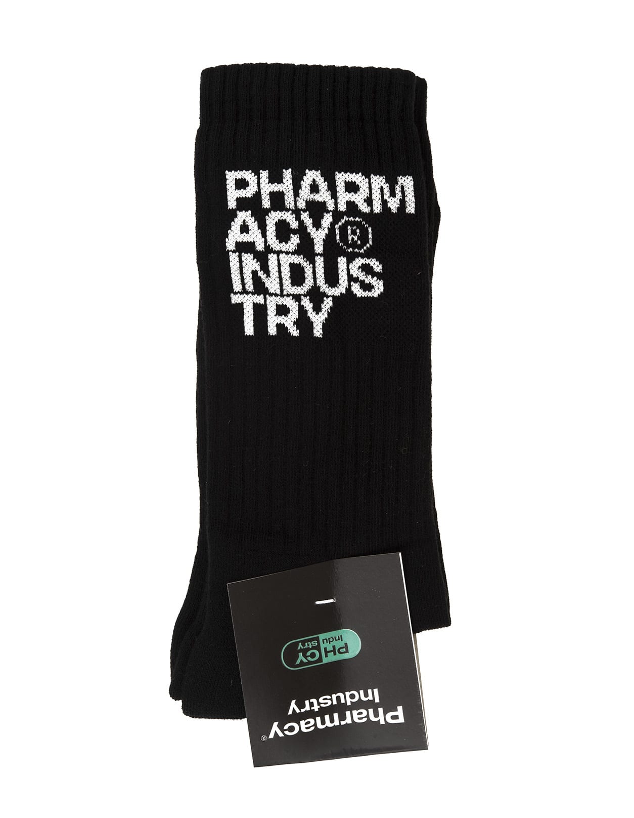 Pharmacy Industry Man Black Socks With White Logo