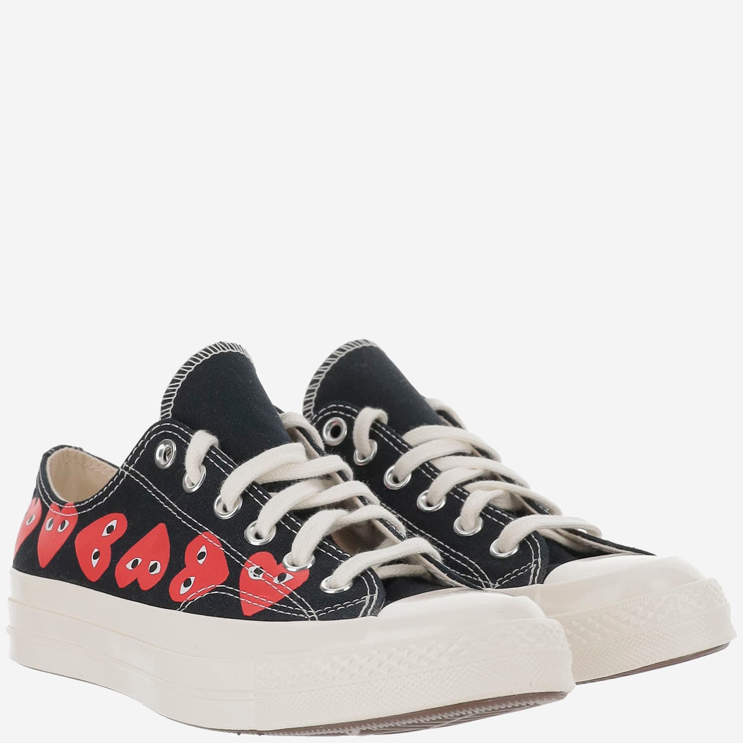 Comme Des Garçons X Converse Canvas Sneakers In Black