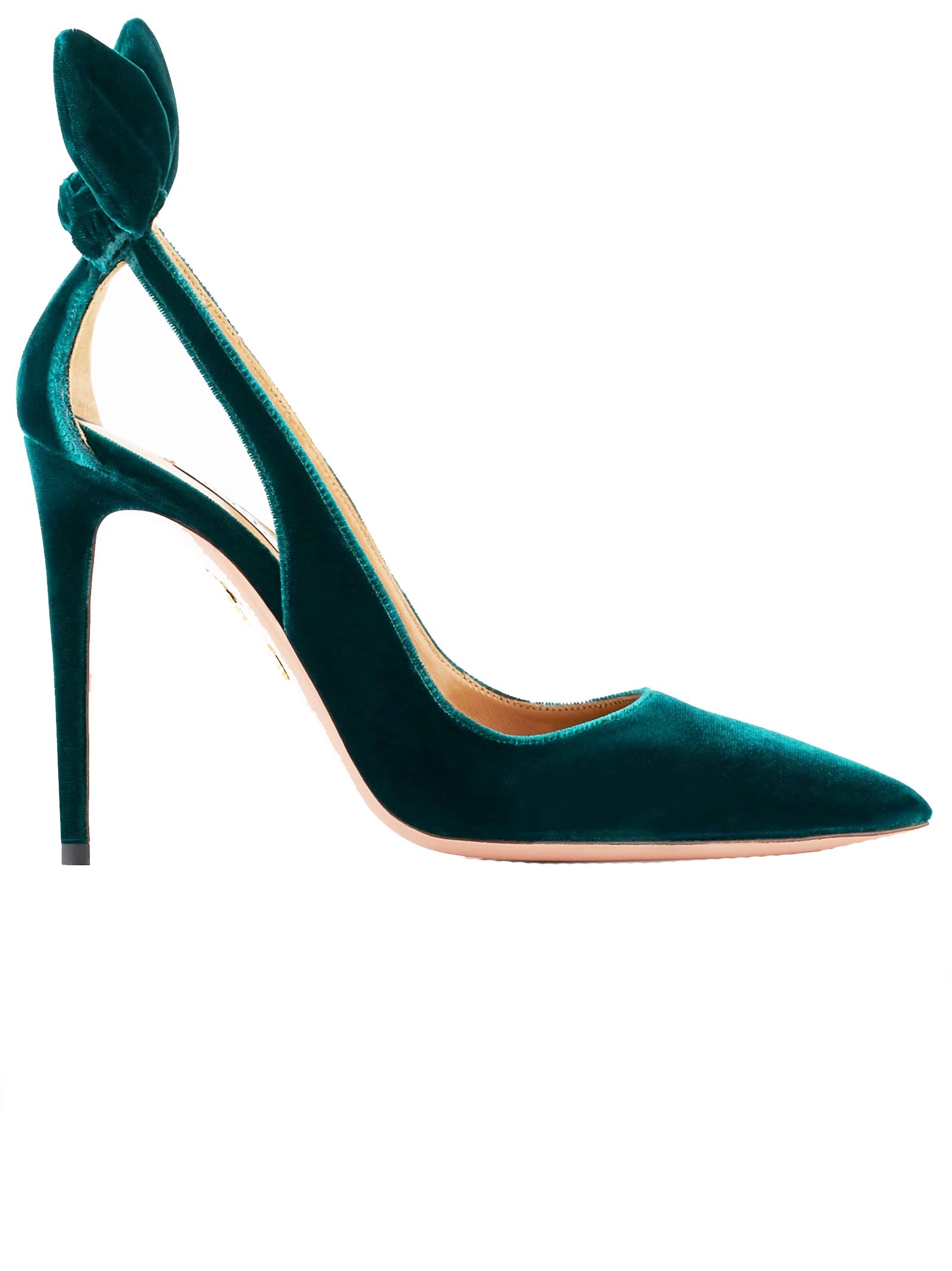 AQUAZZURA AQUAZZURA ENGLISH GREEN BOW TIE PUMP 105 PUMPS