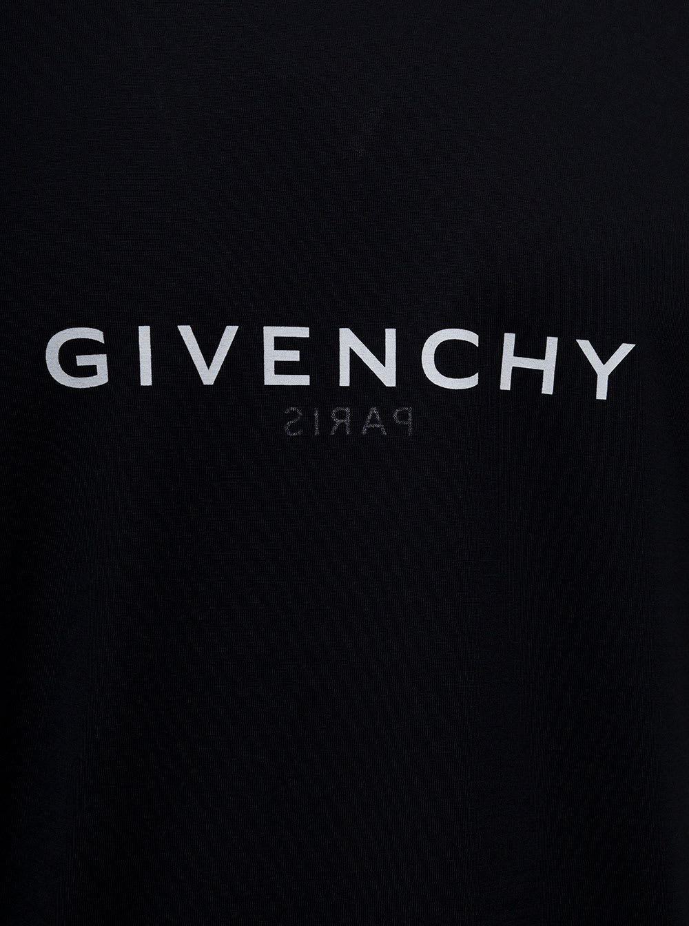 Shop Givenchy Mans Black Cotton T-shirt With Logo Print