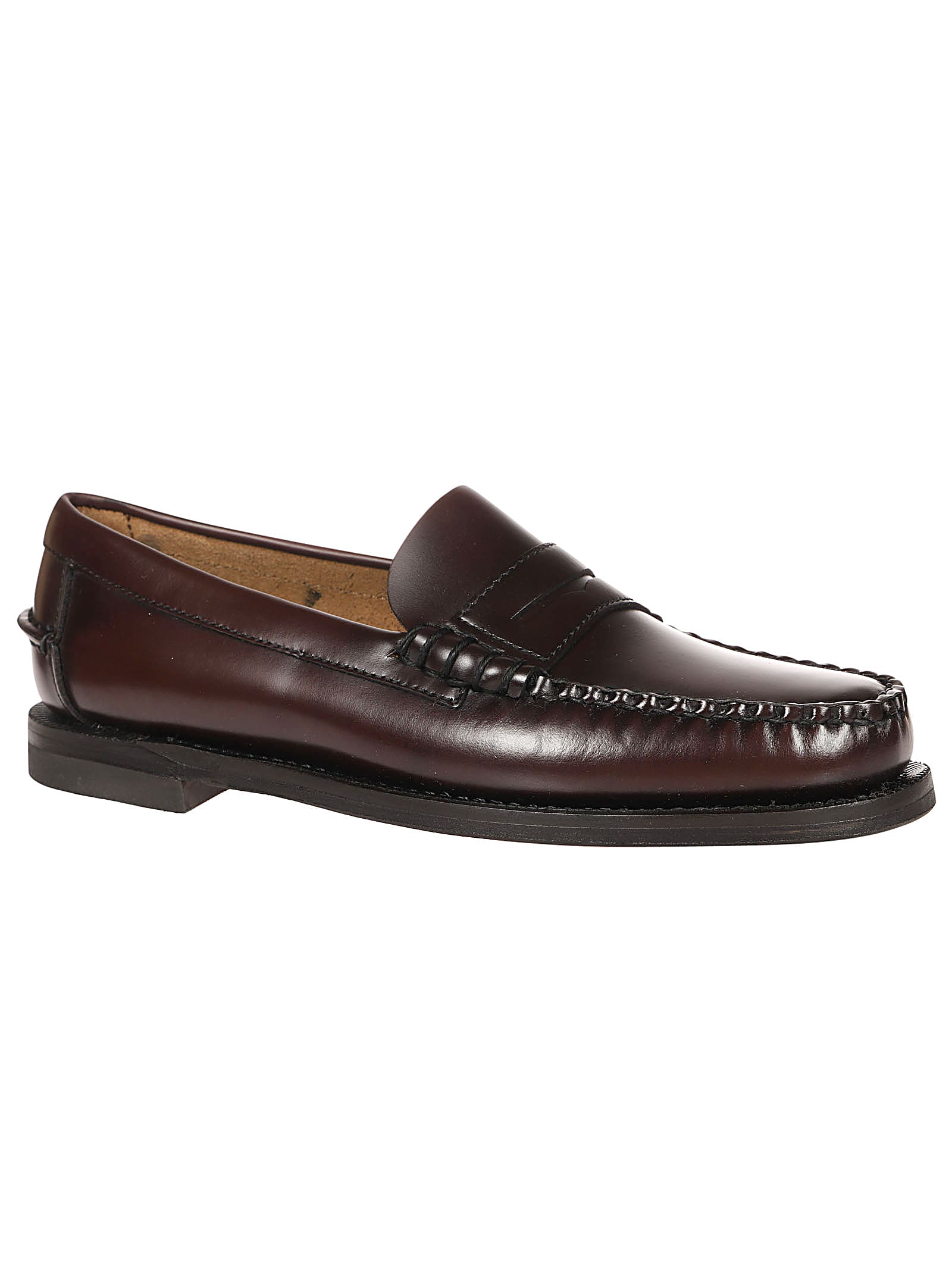 Shop Sebago Classic Dan Loafers In Brown Burgundy